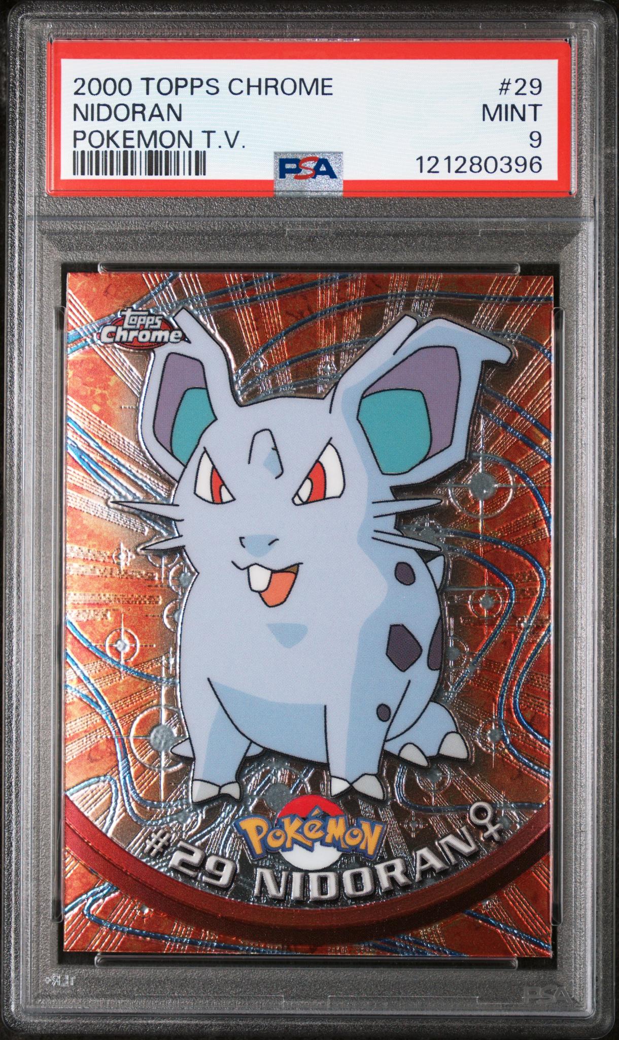 2000 Topps Chrome #29 Nidoran Pokemon T.V. PSA 9