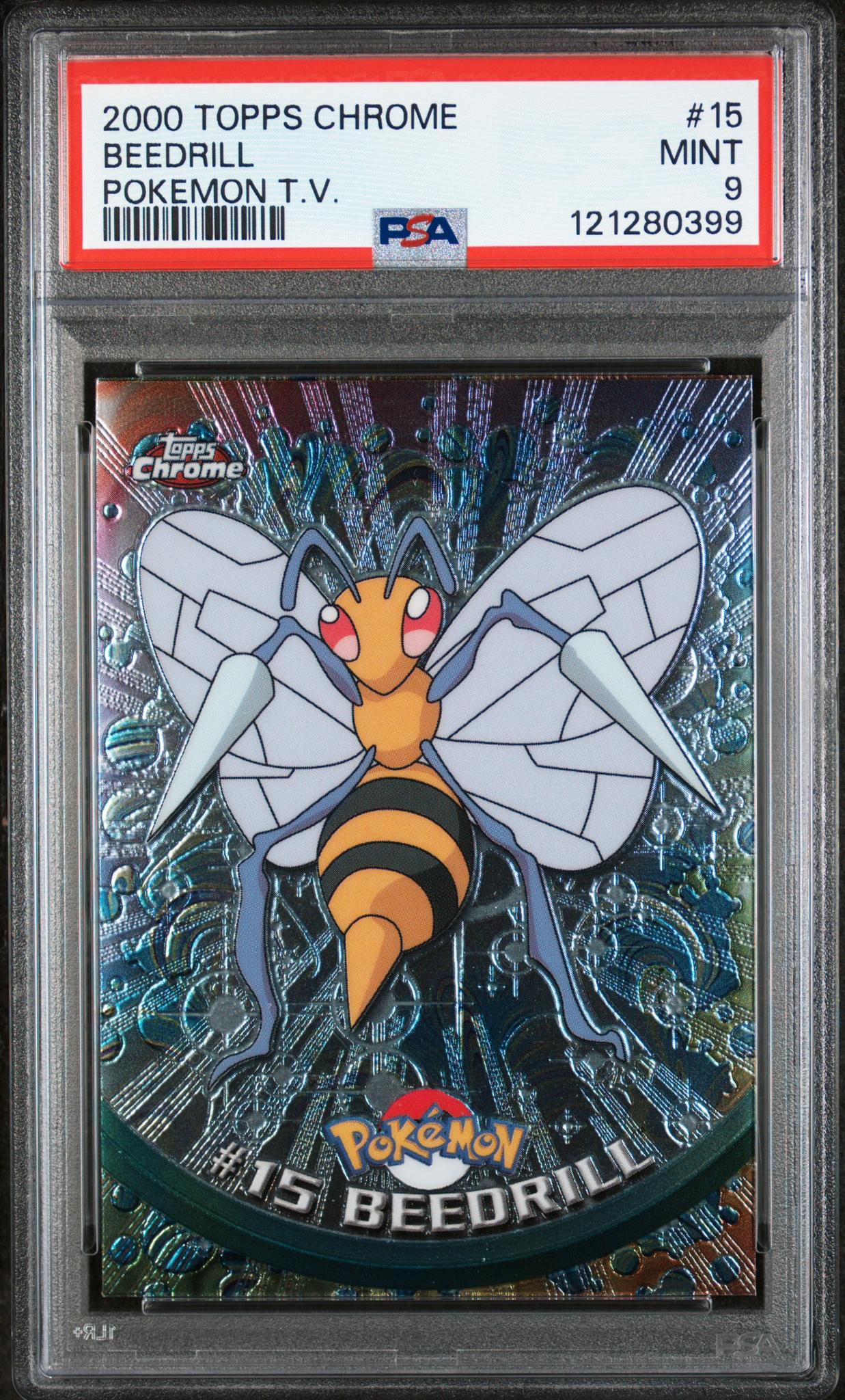 2000 Pokémon Topps Chrome Pokémon TV Beedrill #15 PSA 9