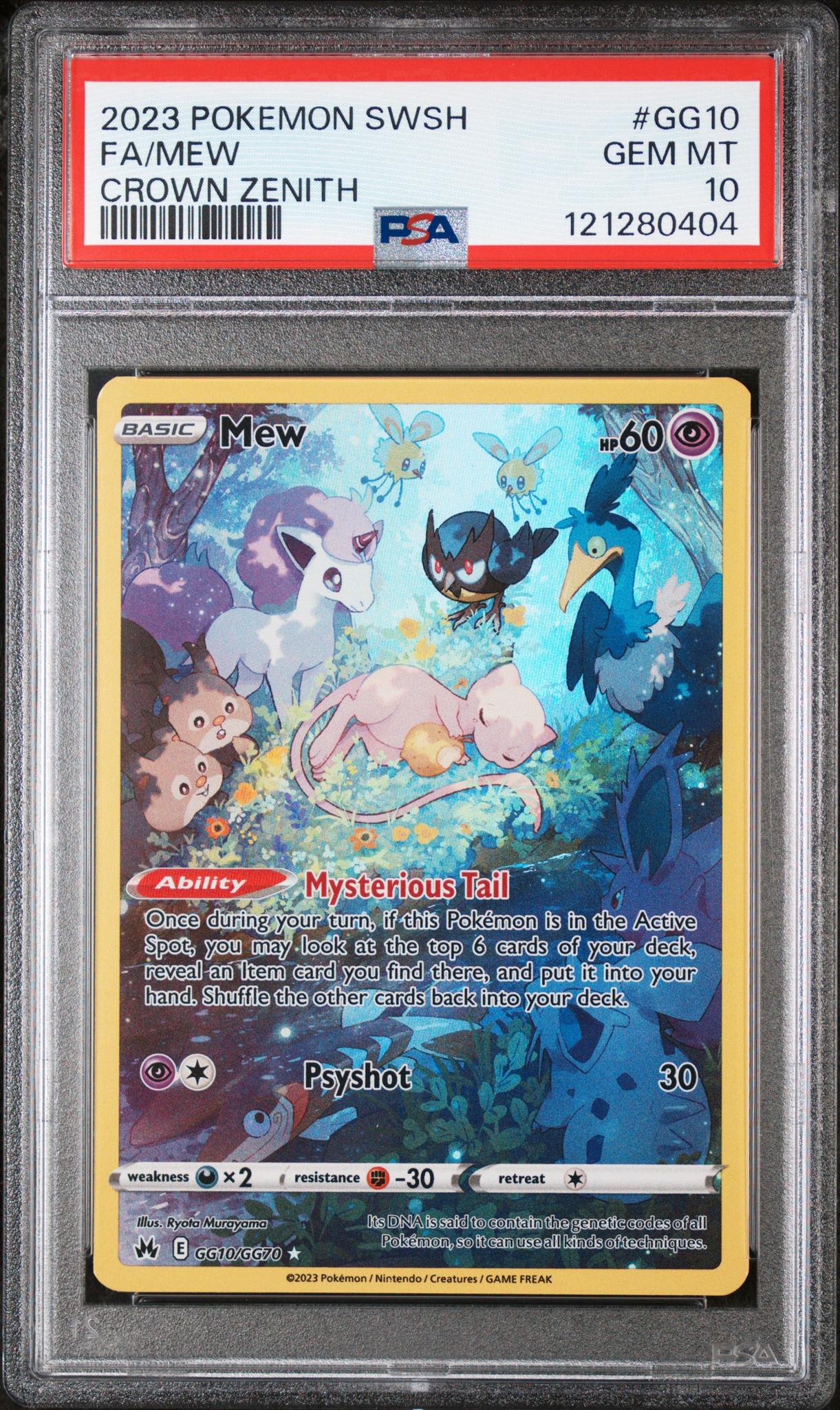 2023 Pokemon SWSH Crown Zenith Galarian Gallery Mew #GG10 PSA 10