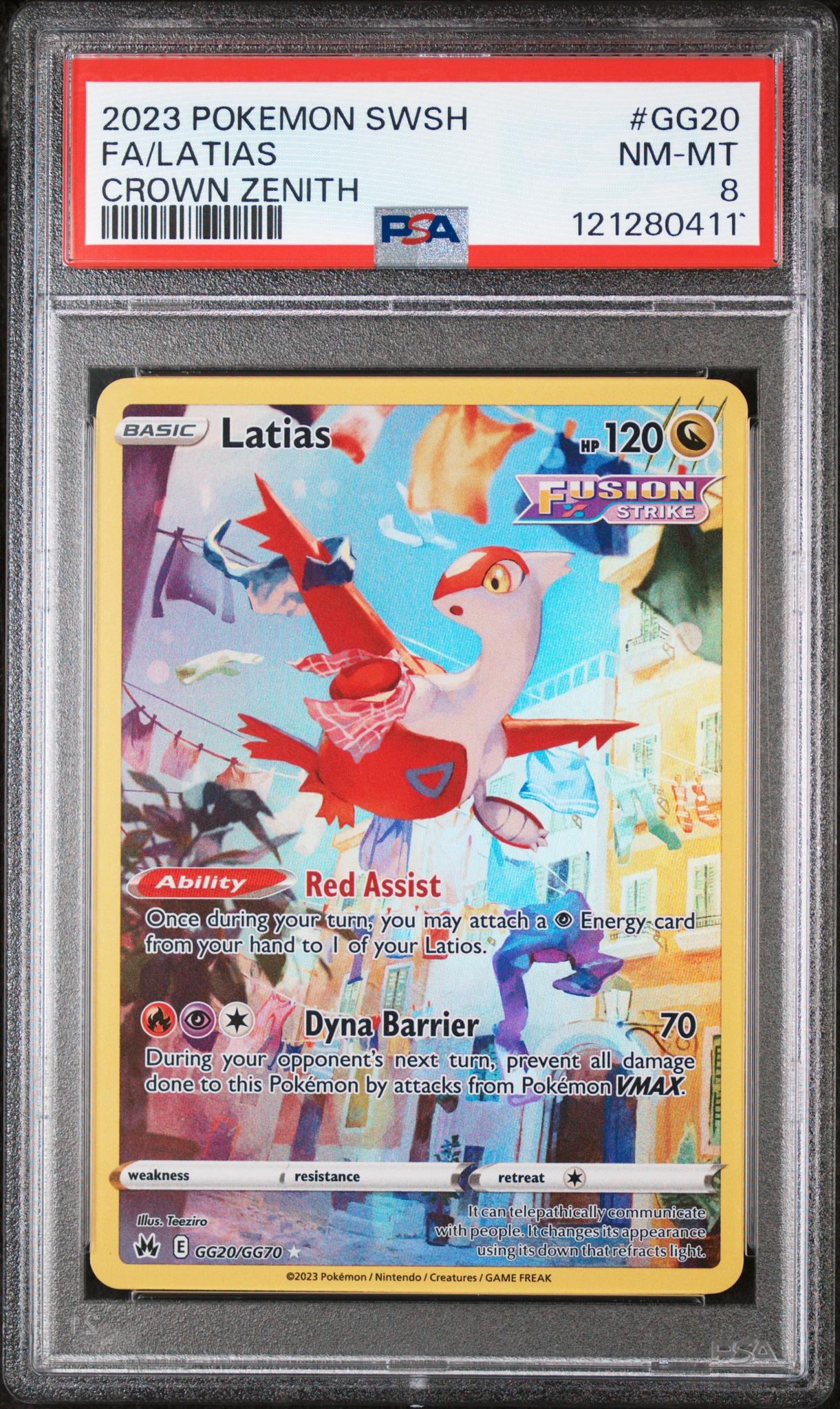 2023 Pokemon #GG20 Latias Crown Zenith PSA 8