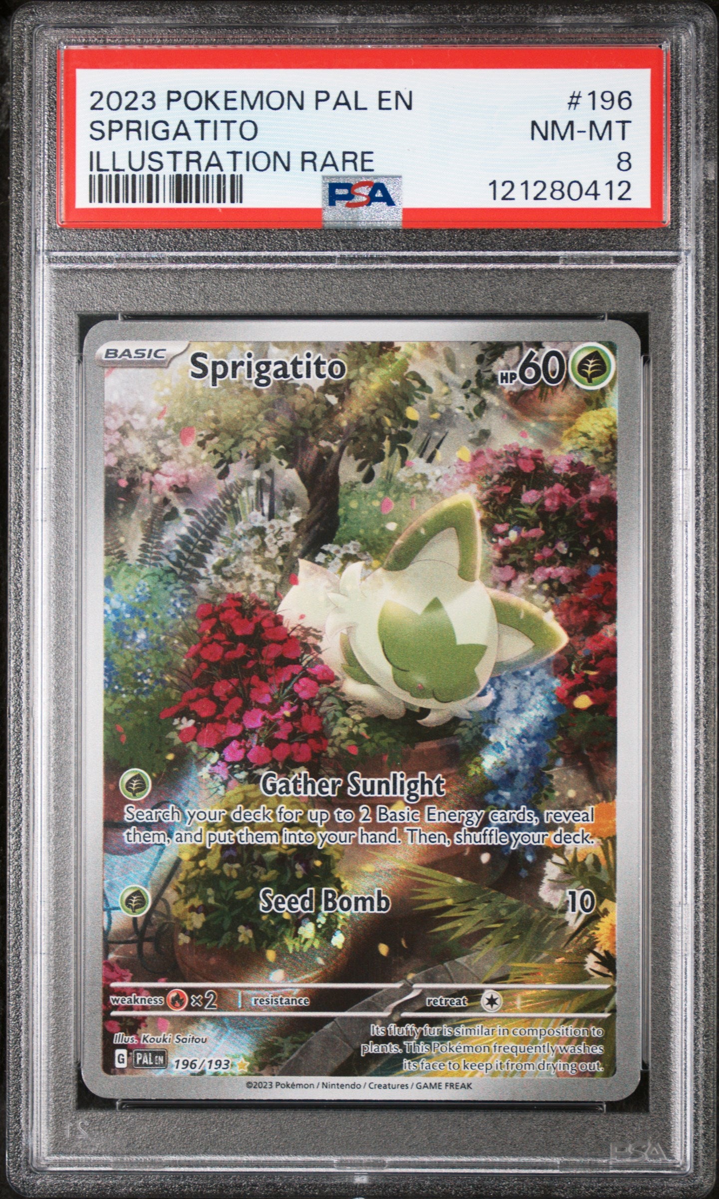 2023 Pokémon Scarlet & Violet Paldea Evolved IR Sprigatito #196/193 PSA 8