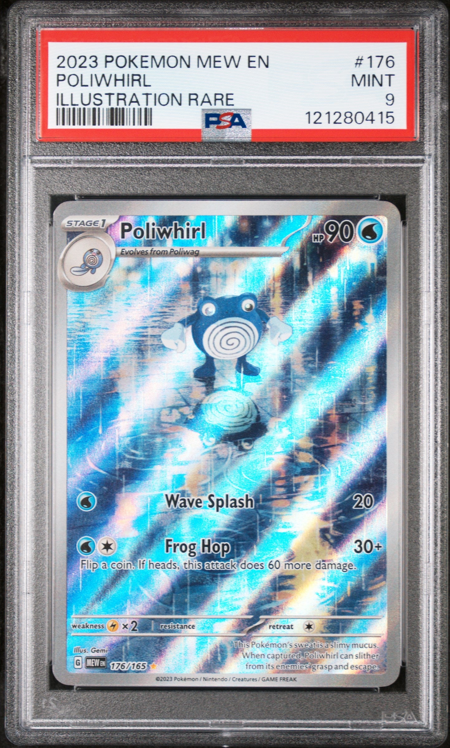 2023 Pokemon #176/165 Poliwhirl Illustration Rare PSA 9