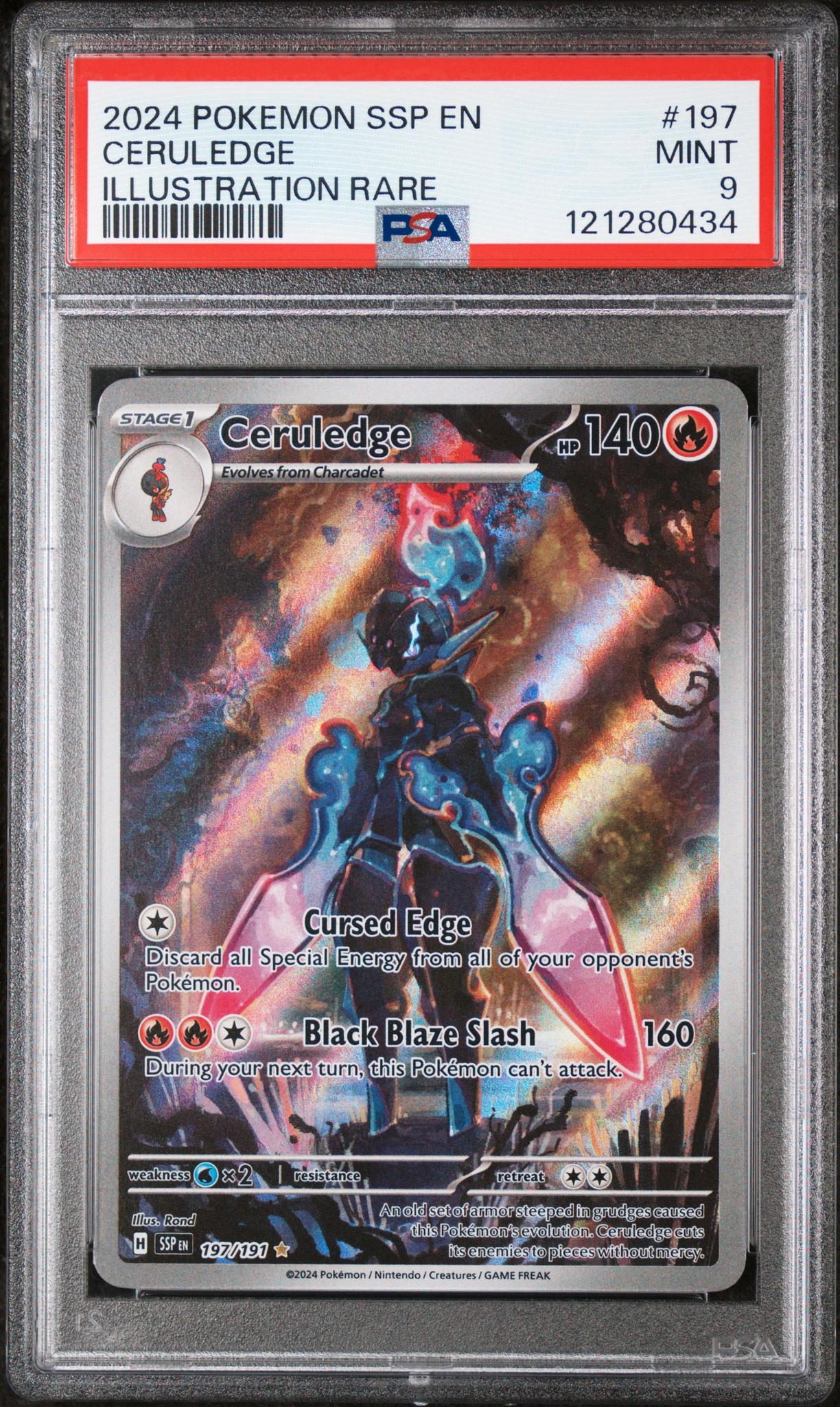 2024 Pokemon #197/191 Ceruledge Illustration Rare /191 PSA 9