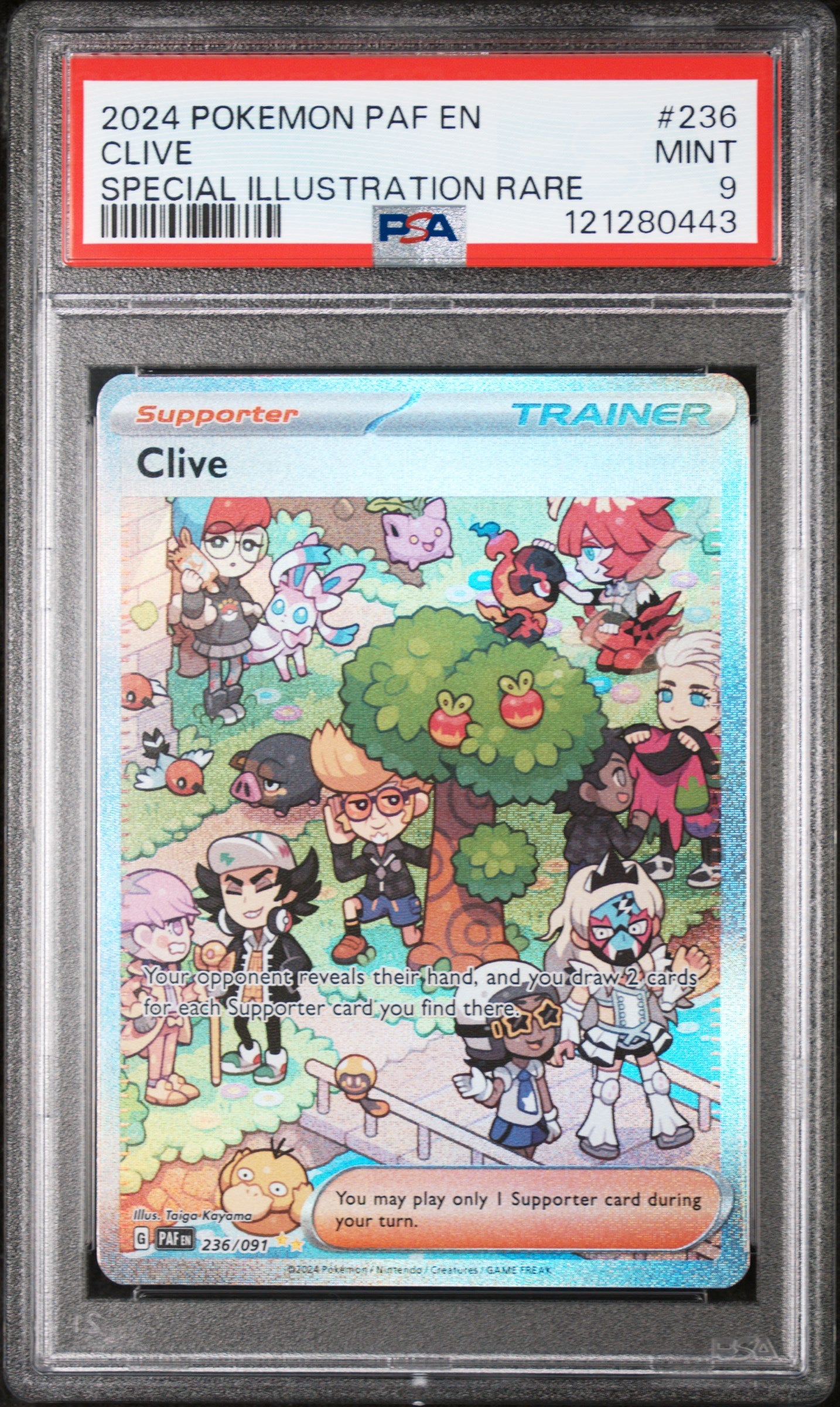 2024 Pokemon #236/091 Clive Special Illustration Rare PSA 9