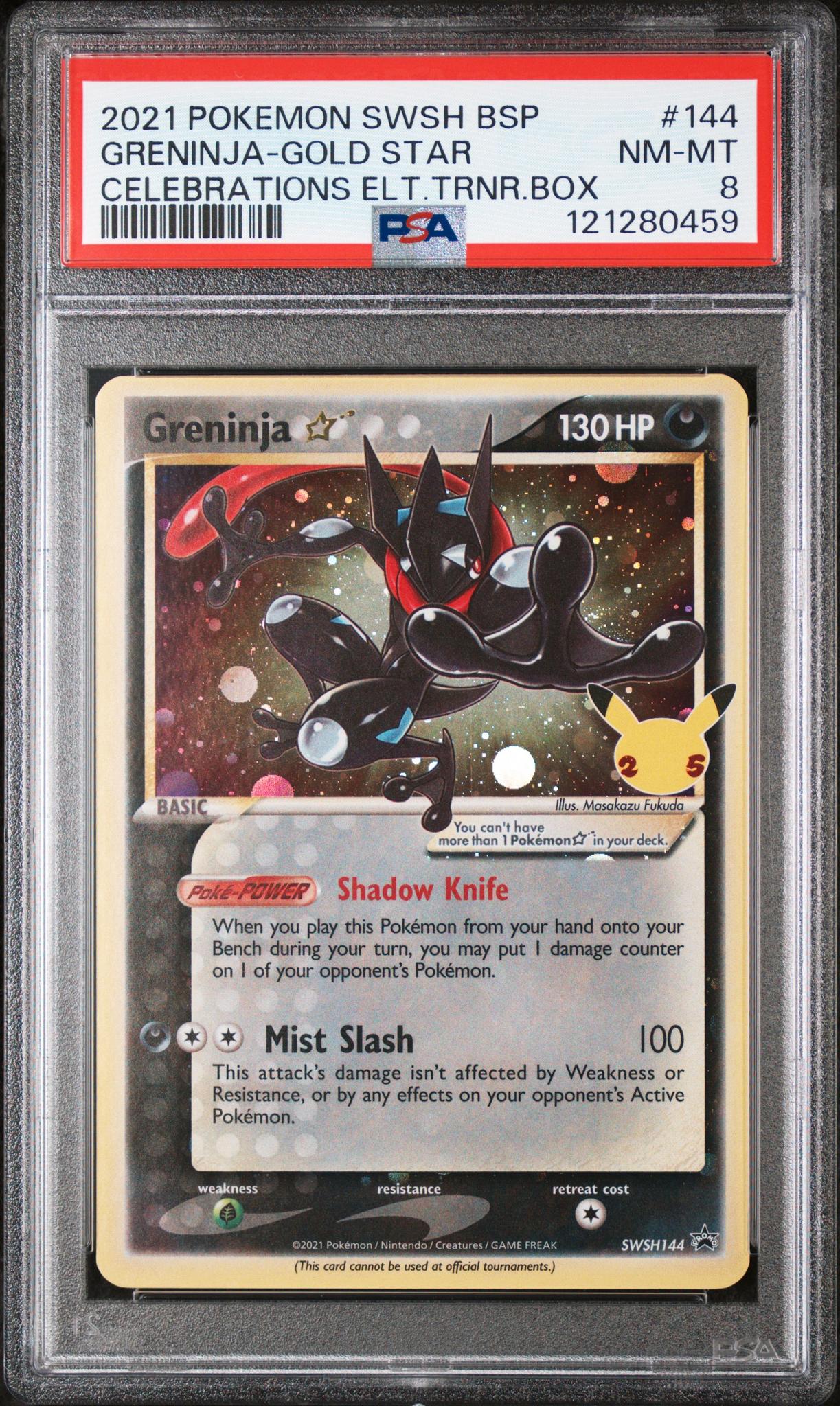 2021 Pokemon SWSH Black Star Promo Gold Star Greninja #SWSH144 PSA 8