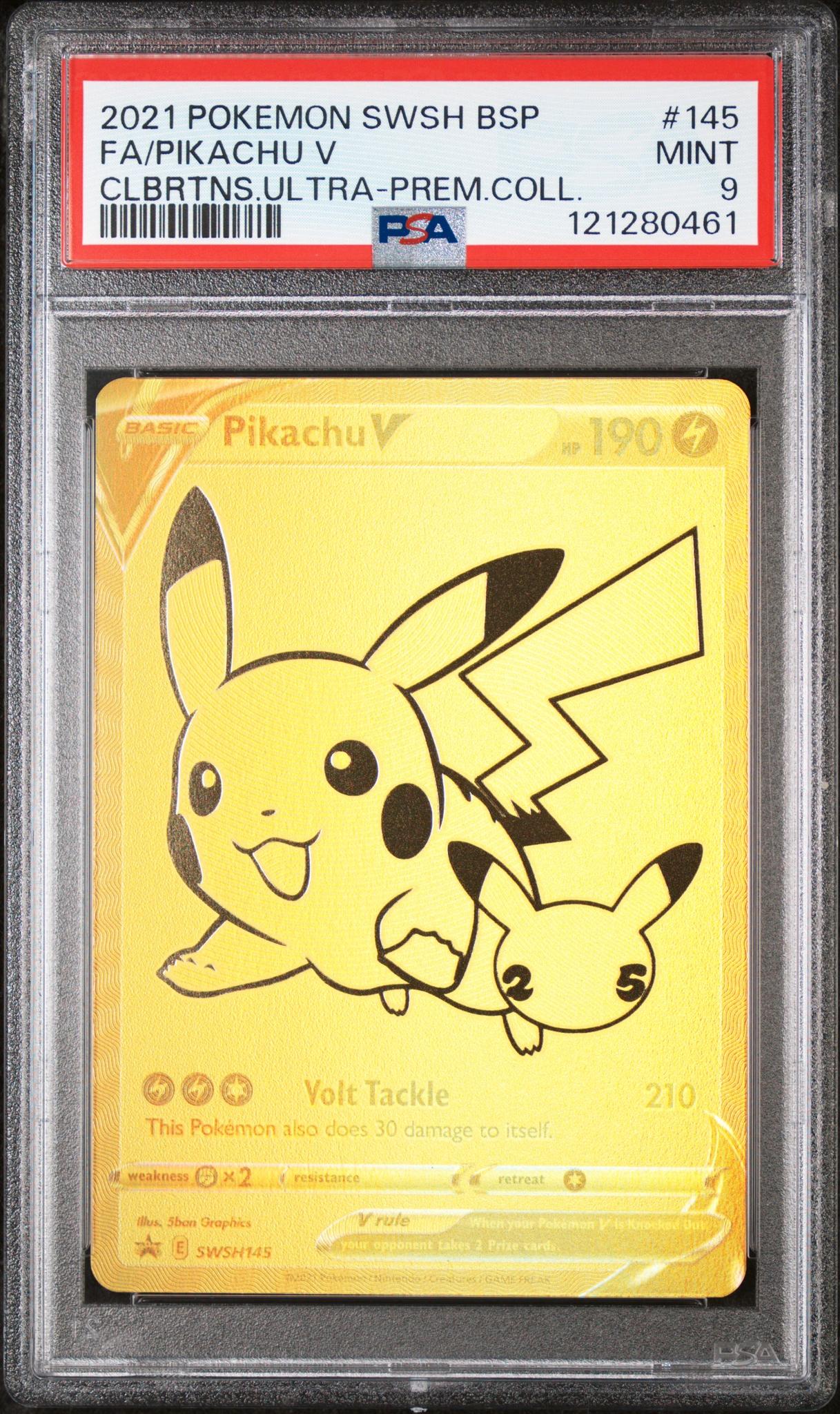 2021 SWSH BSP #145 Pikachu V CLBRTNS.ULTRA-PREM.COLL. PSA 9