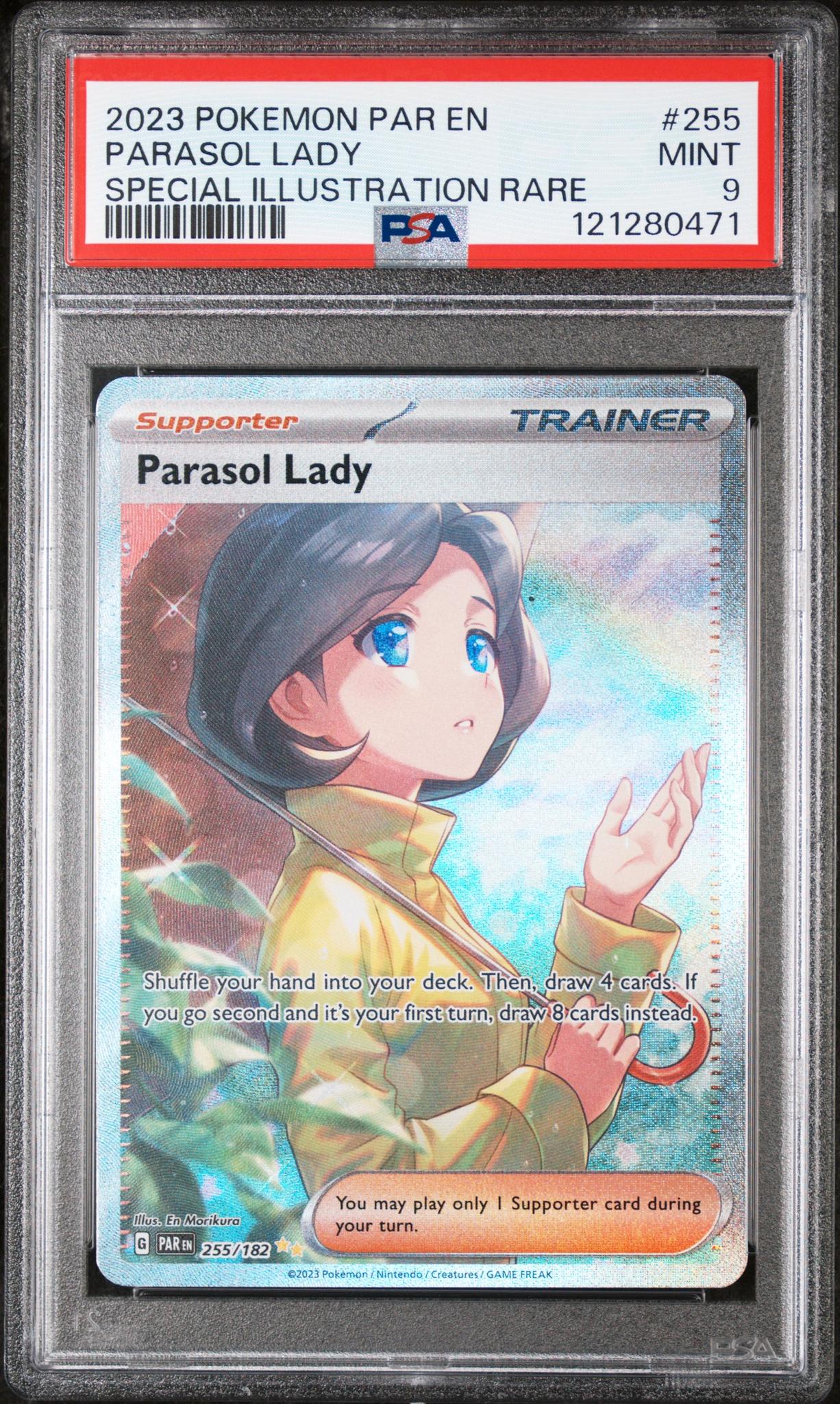 2023 Pokémon Scarlet & Violet Paldea Evolved Trainer Parasol Lady #255/182 PSA 9