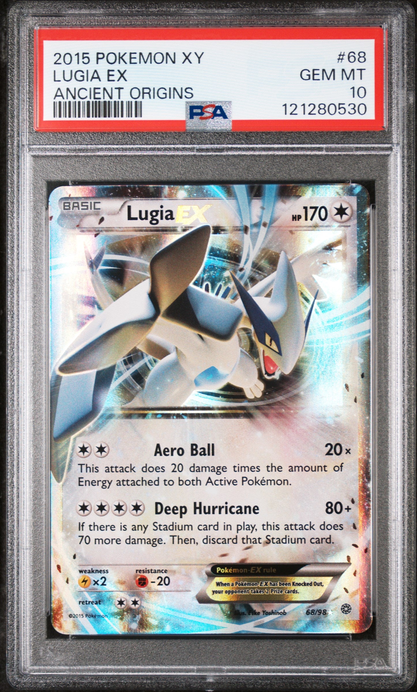 2015 Pokemon XY Ancient Origins Lugia EX #68 Holo PSA 10
