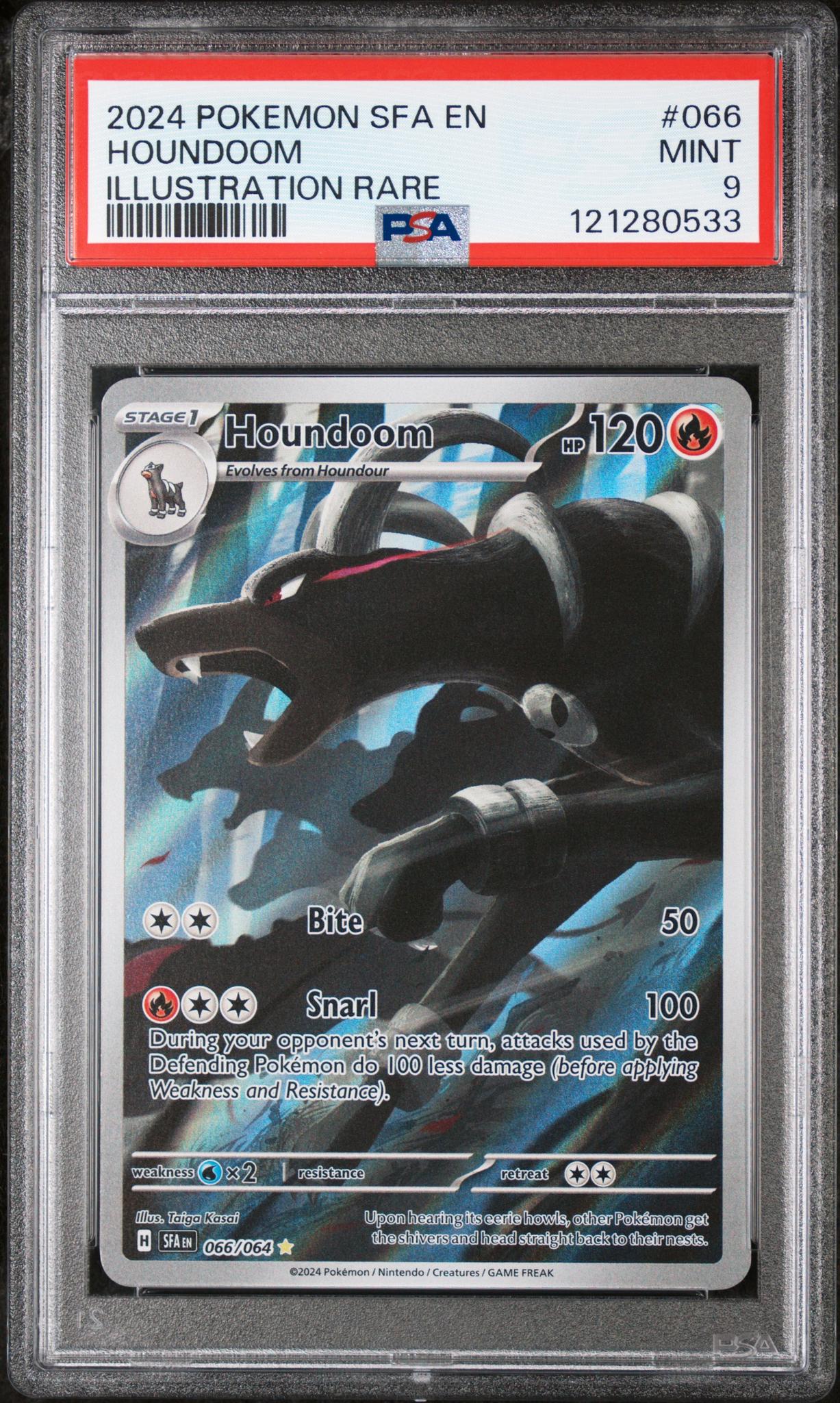 2024 Pokemon #066/064 Houndoom Illustration Rare PSA 9