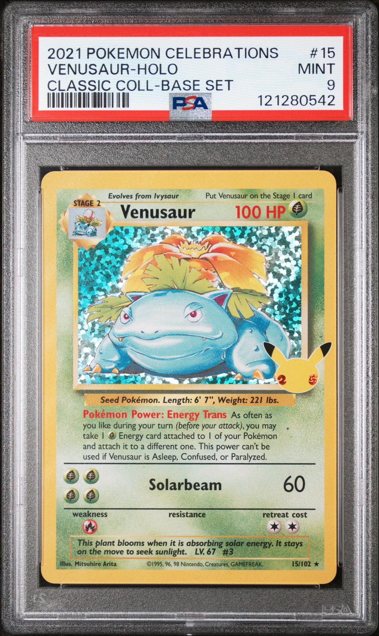 2021 Pokemon Celebrations #15 Venusaur Classic Collection /102 PSA 9
