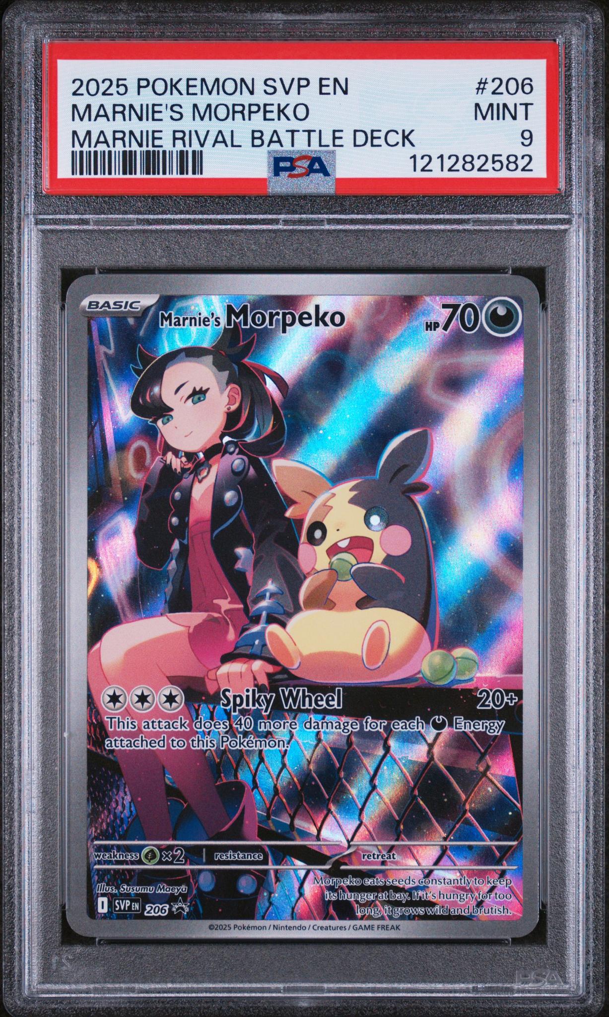2025 Pokemon #206 Marnie's Morpeko Marnie Rival Battle Deck PSA 9