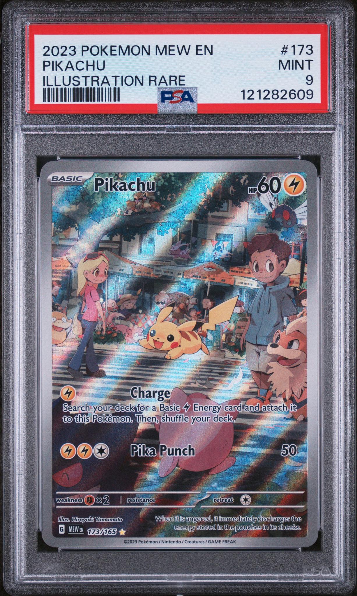 2023 Pokémon Scarlet & Violet 151 Illustration Rare Pikachu #173/165 PSA 9