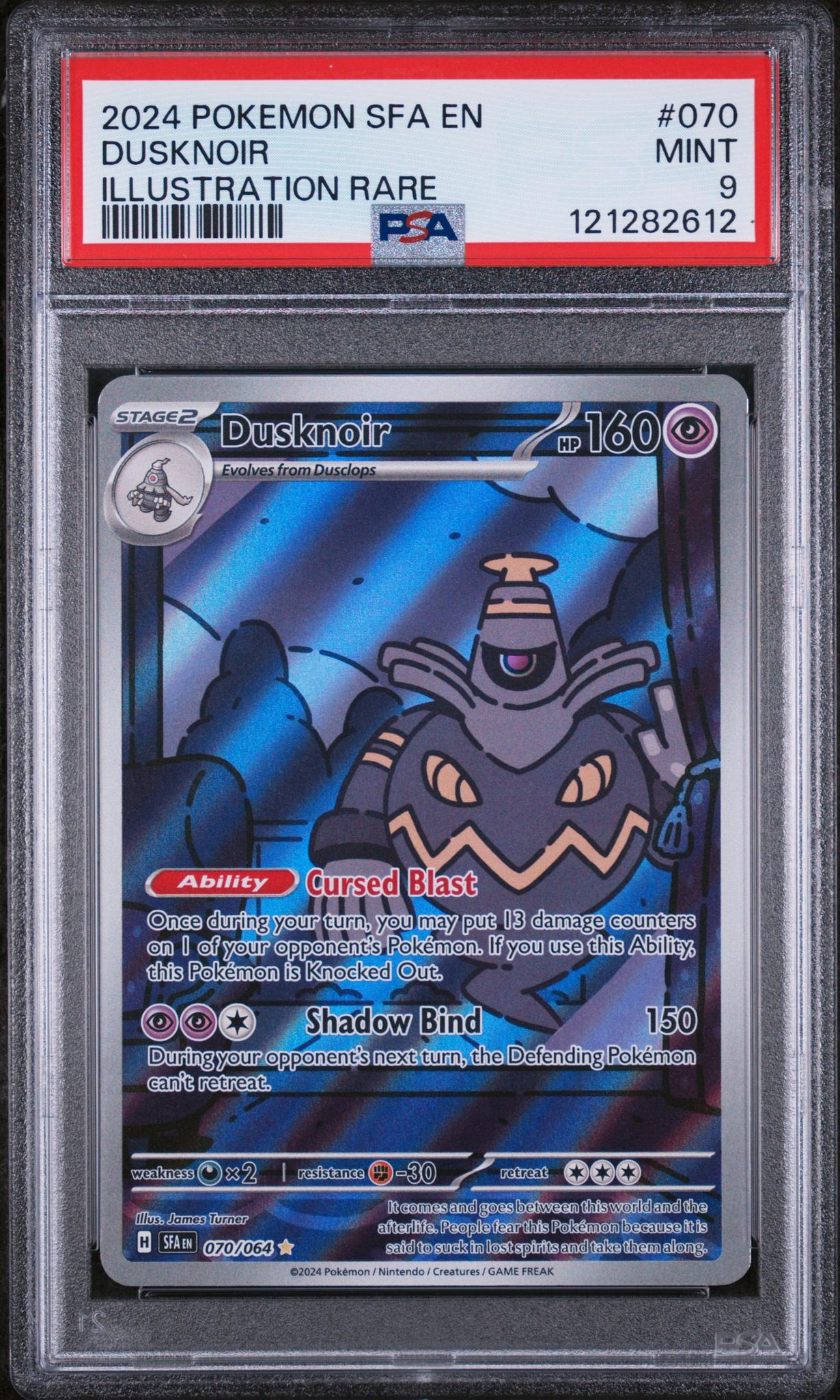 2024 Pokemon Shrouded Fable Illustration Rare Dusknoir #070 PSA 9