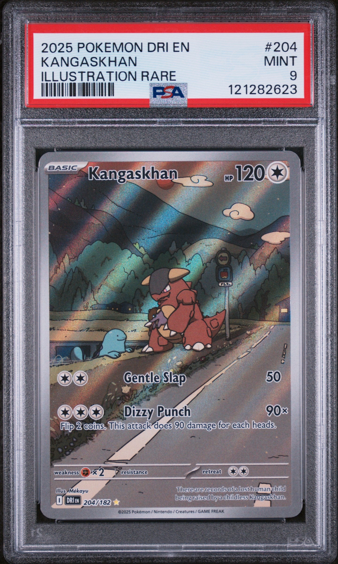 2025 Pokemon #204/182 Kangaskhan Illustration Rare PSA 9