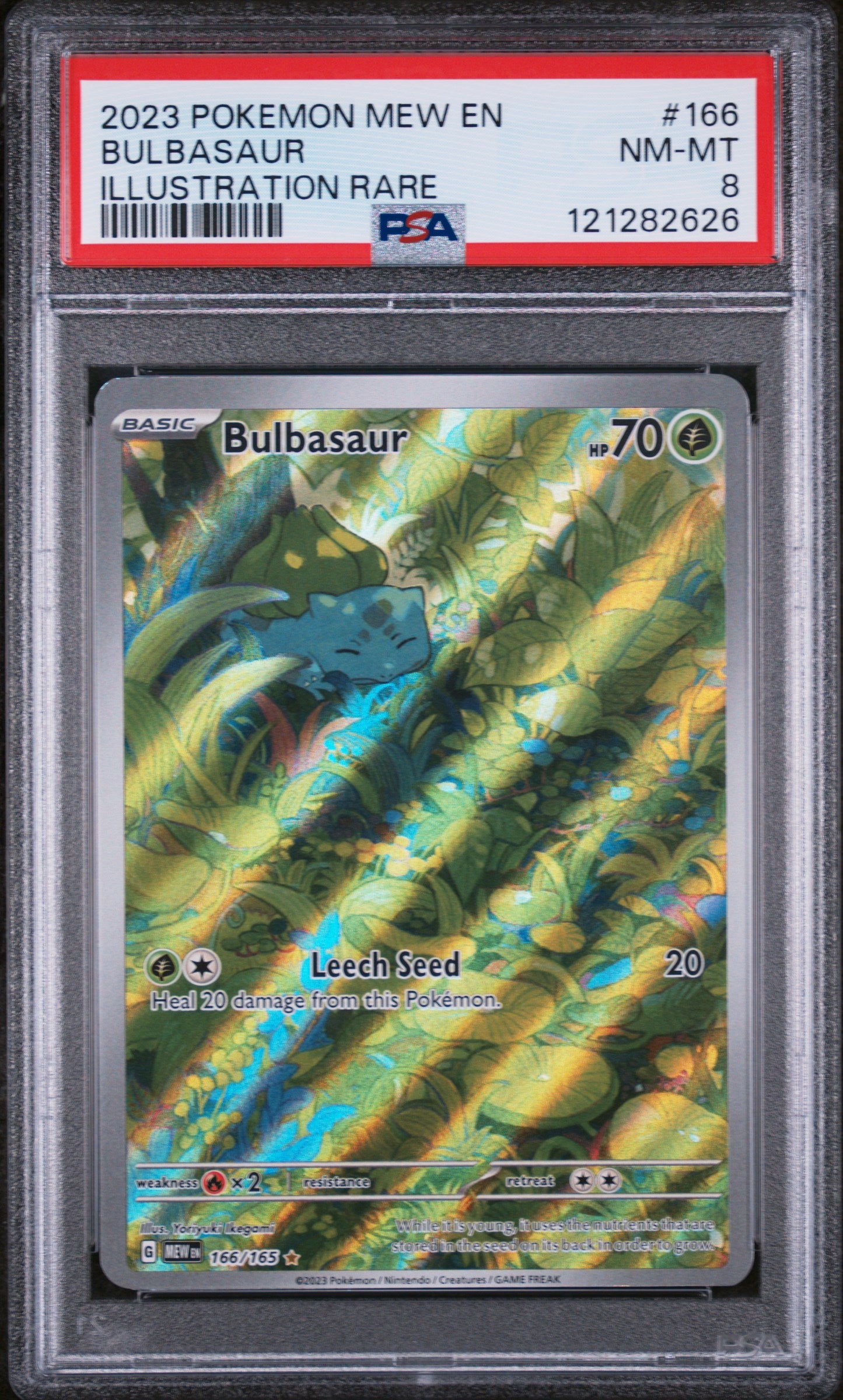 2023 Pokemon Scarlet & Violet 151 Illustration Rare Bulbasaur #166 PSA 8