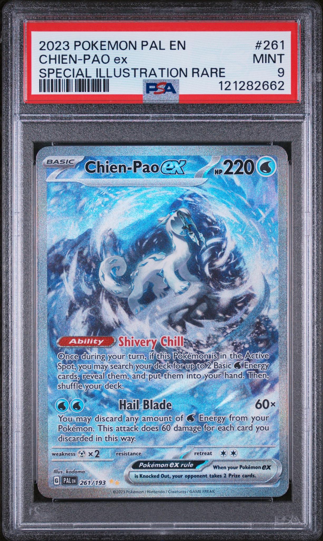 2023 Pokemon #261/193 Chien-Pao ex Special Illustration Rare PSA 9