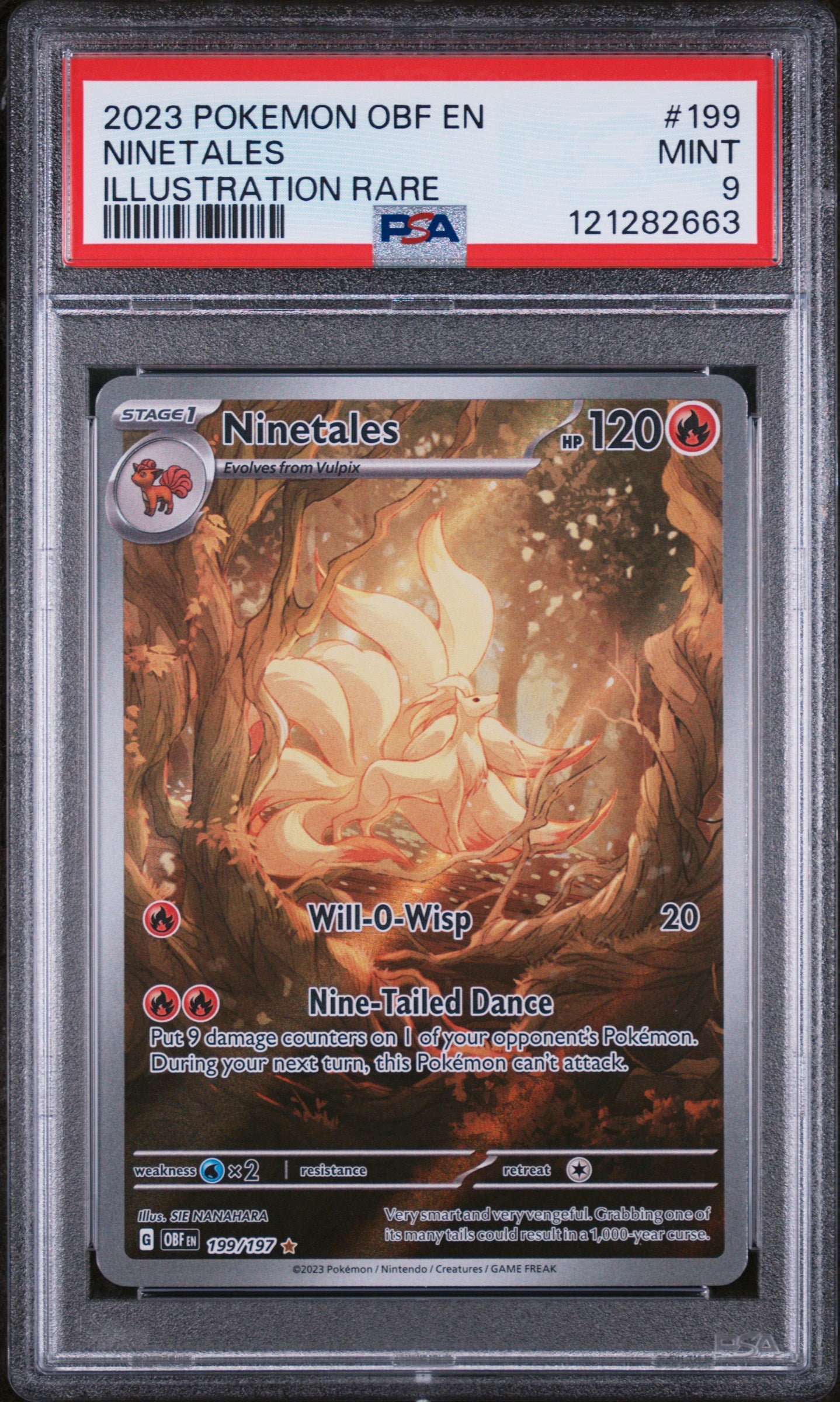 2023 Pokemon #199 Ninetales Illustration Rare PSA 9