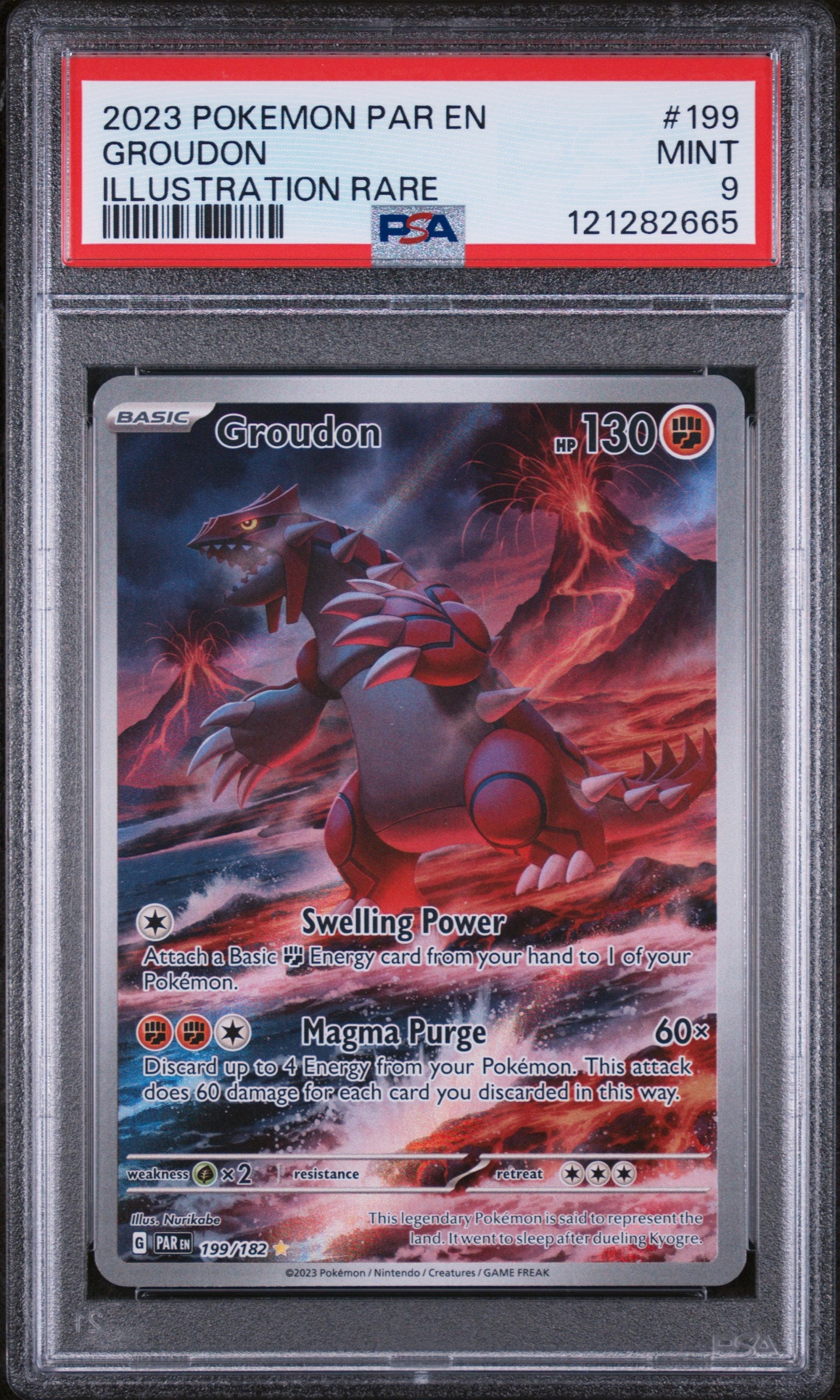 2023 Pokemon #199/182 Groudon Illustration Rare PSA 9