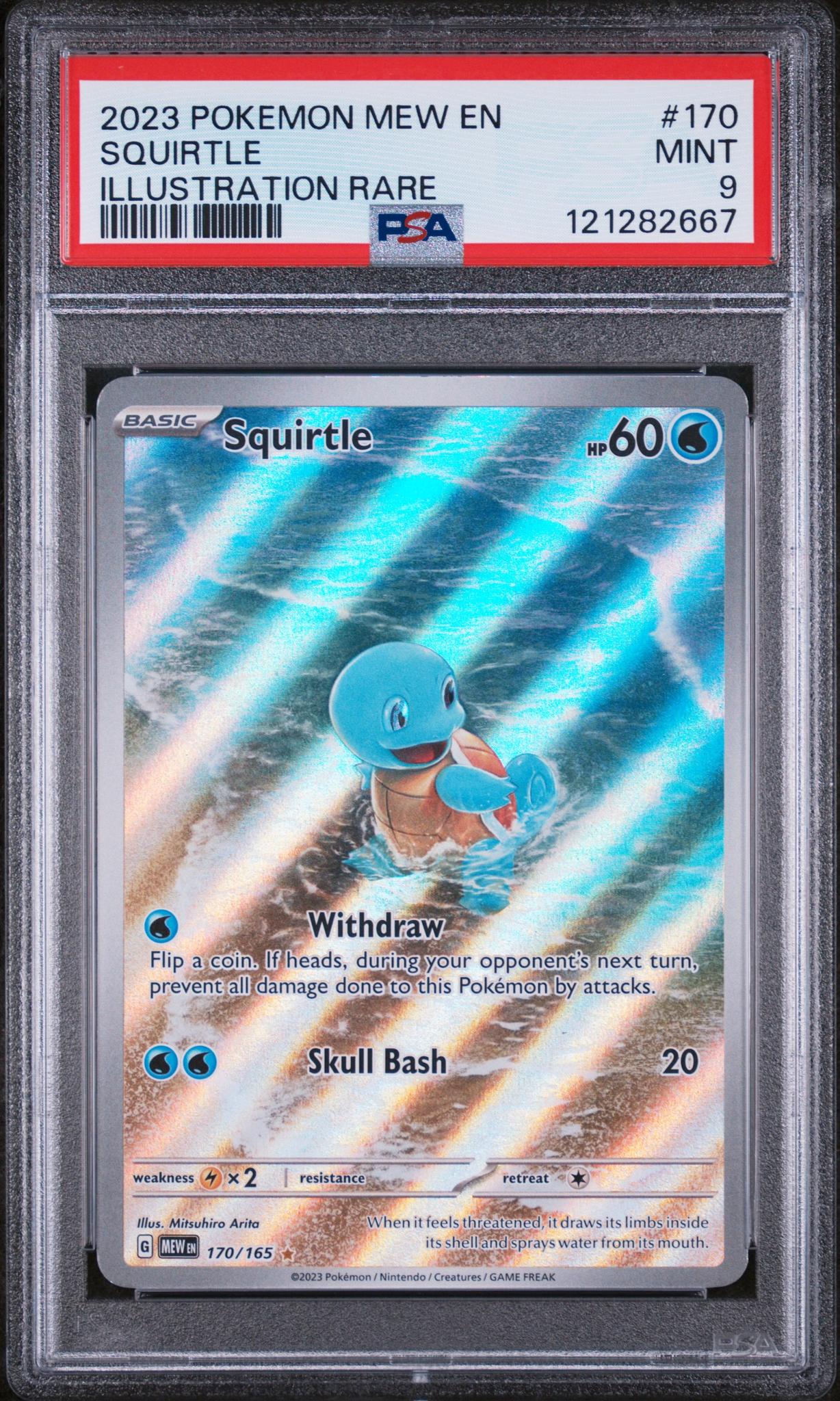 2023 Pokemon Scarlet & Violet 151 Illustration Rare Squirtle #170 PSA 9