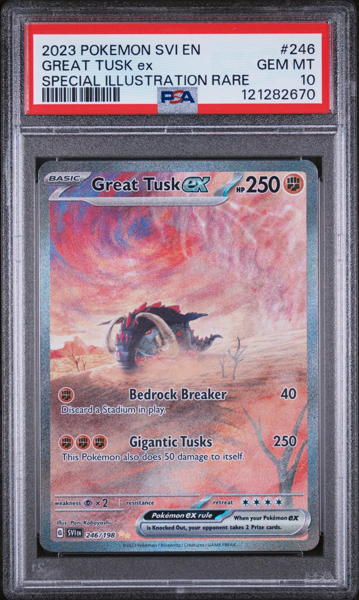 2023 Pokémon Scarlet & Violet SIR Great Tusk #246/198 ex PSA 10
