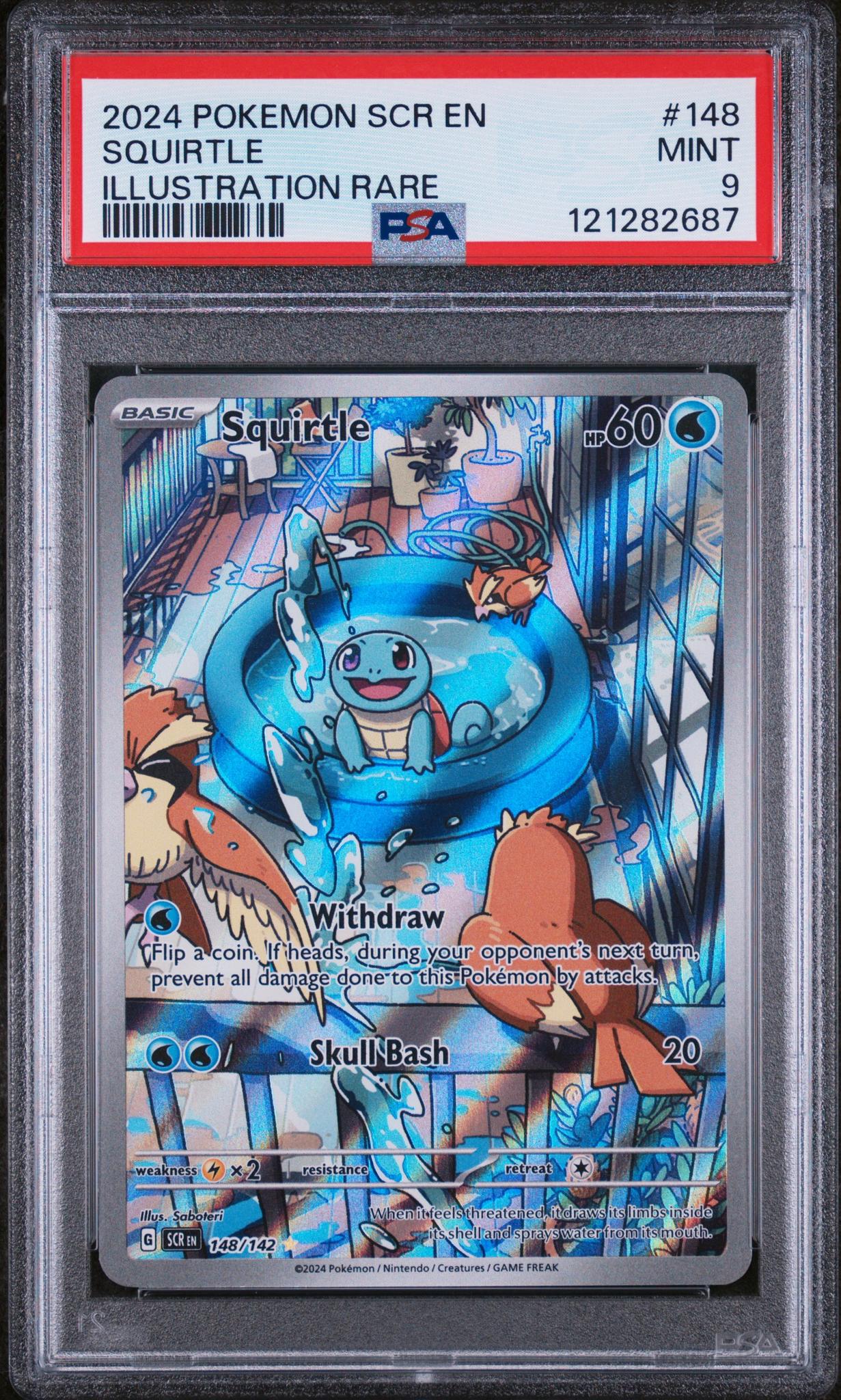 2024 Pokemon #148/142 Squirtle Illustration Rare PSA 9