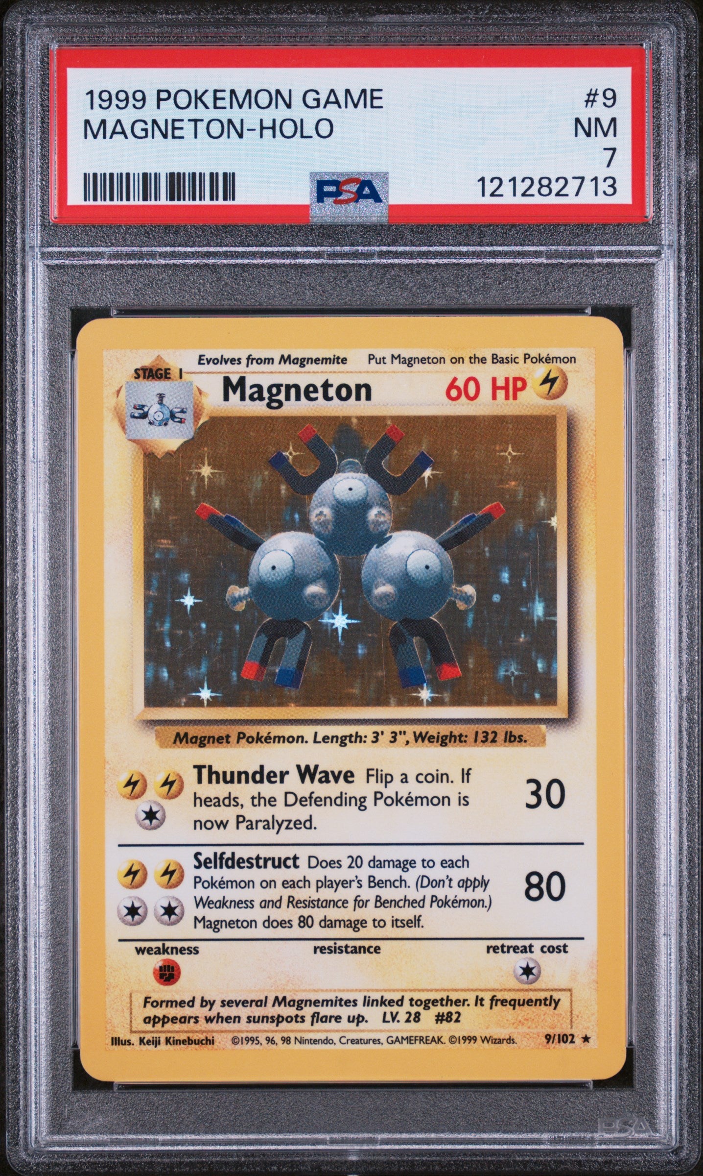 1999 Pokémon Base Set Magneton #9/102 Holo PSA 7