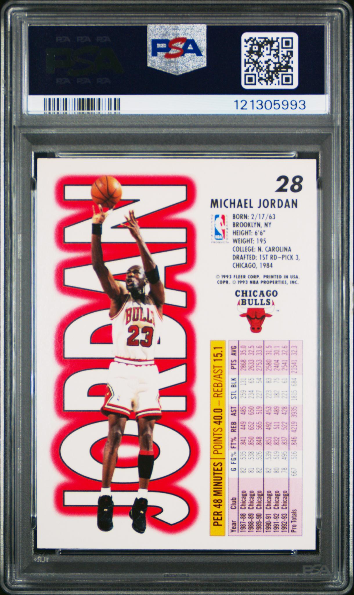 1993 Fleer Michael Jordan #28 PSA 9