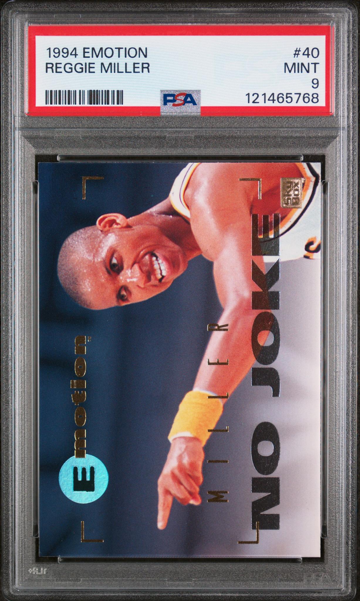 1994 SkyBox Emotion Reggie Miller #40 PSA 9