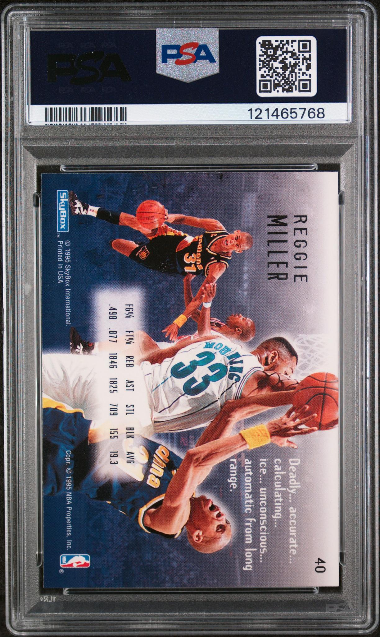 1994 SkyBox Emotion Reggie Miller #40 PSA 9