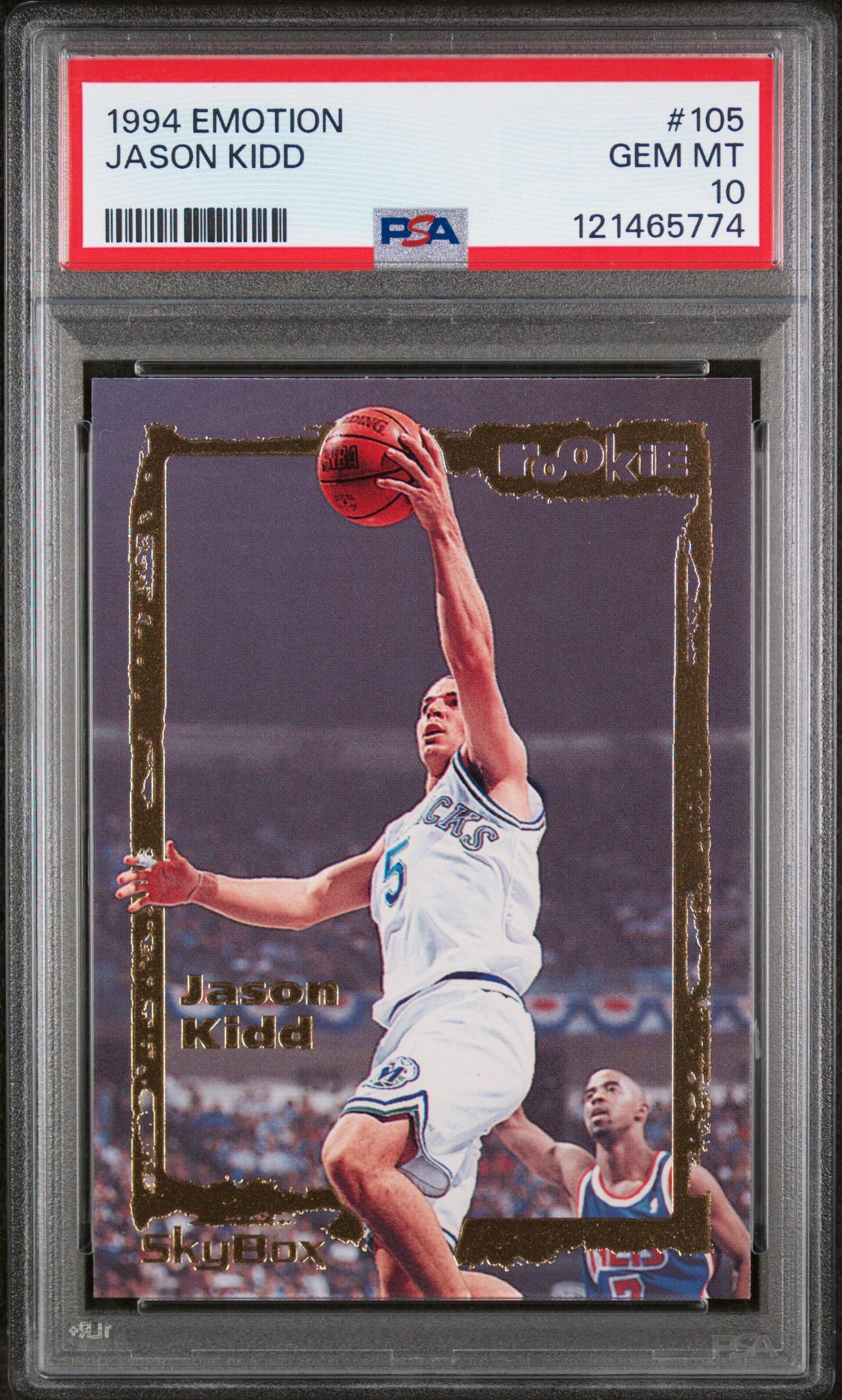 1994 SkyBox Emotion Jason Kidd #105 RC PSA 10