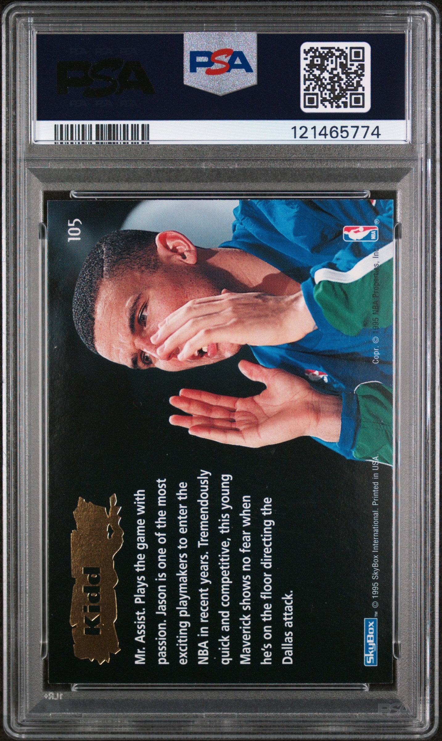 1994 SkyBox Emotion Jason Kidd #105 RC PSA 10