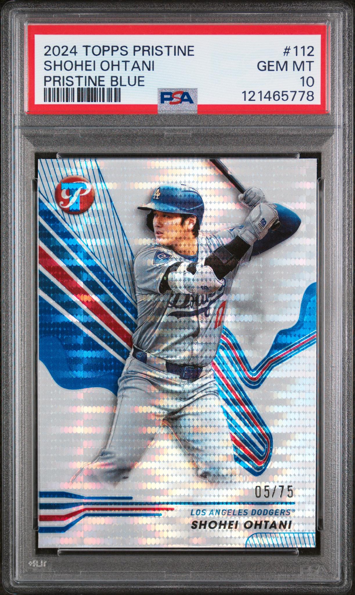 2024 Topps Pristine Pristine Blue Shohei Ohtani #112 /75 PSA 10