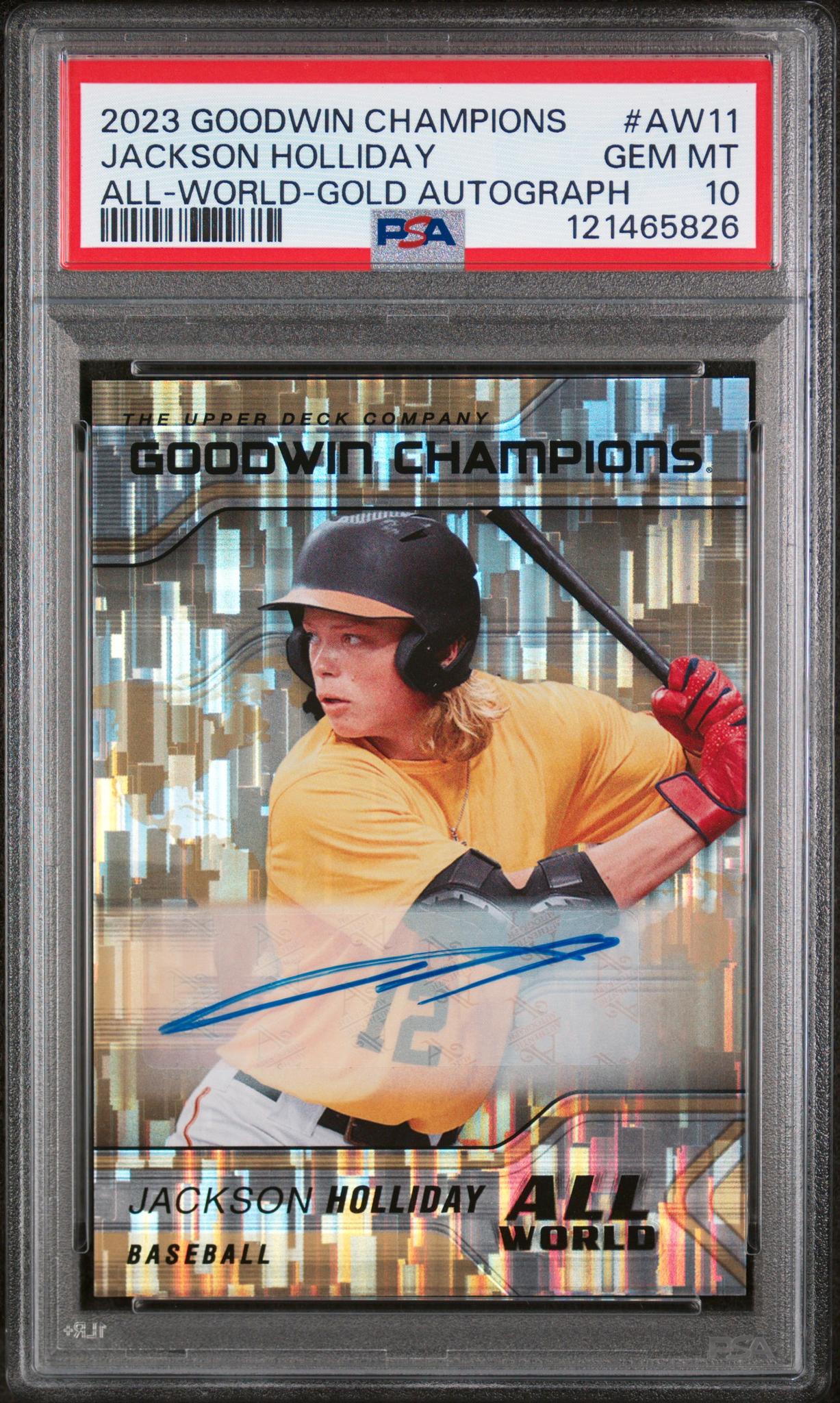 2023 Goodwin Champions #AW11 Jackson Holliday All World PSA 10