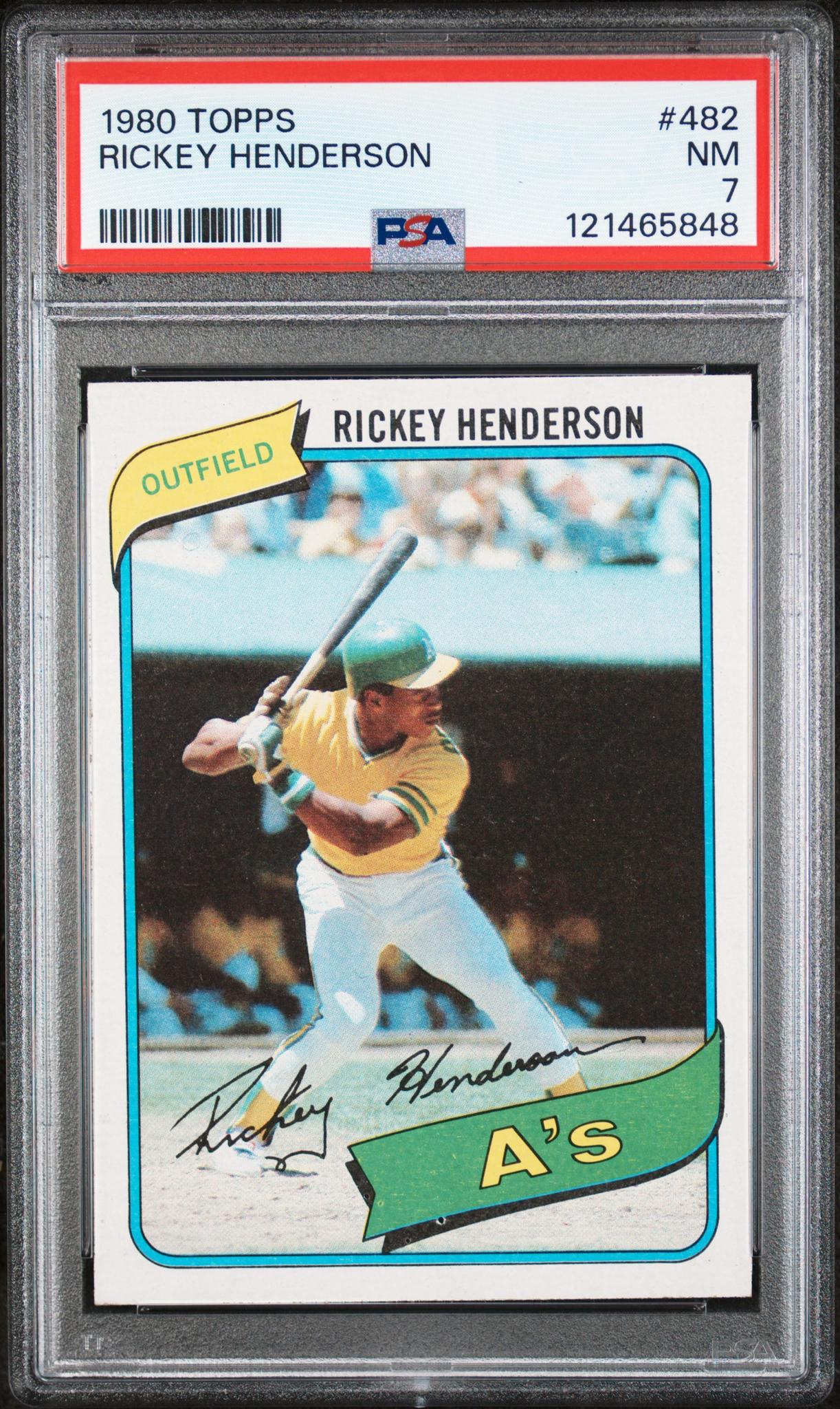 1980 Topps Rickey Henderson #482 RC PSA 7