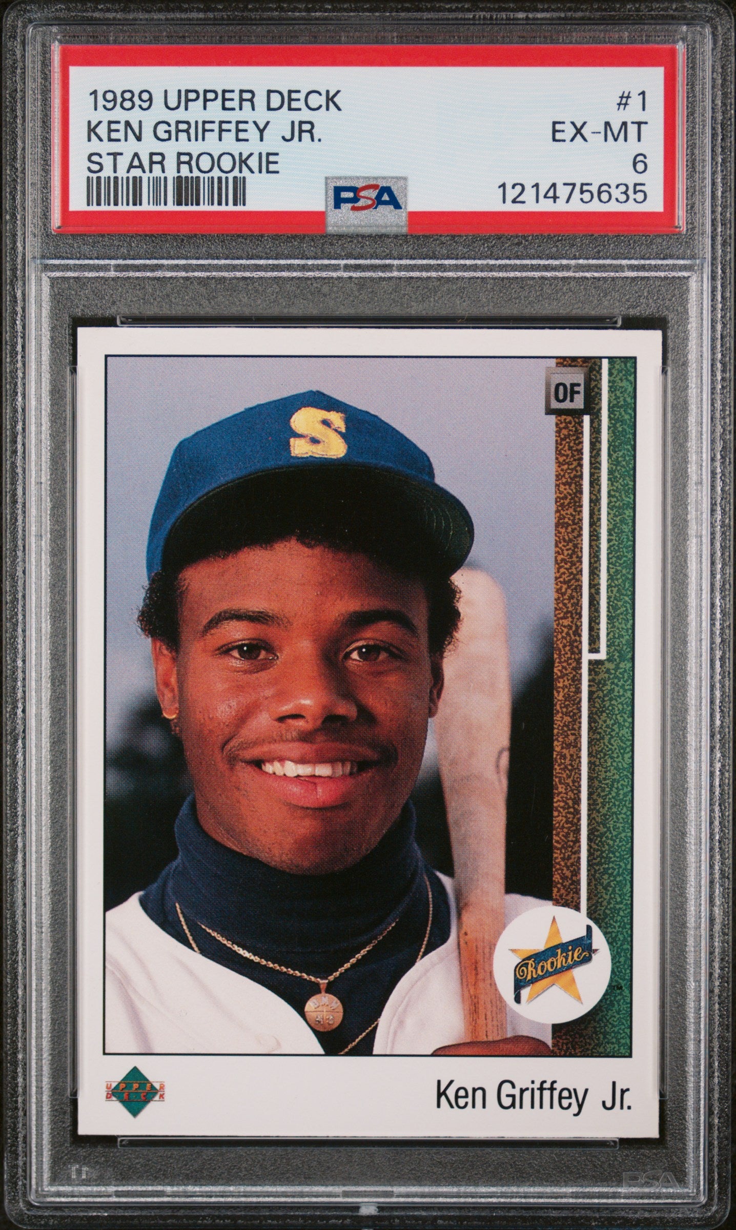 1989 Upper Deck Star Rookie Ken Griffey Jr. #1 RC PSA 6