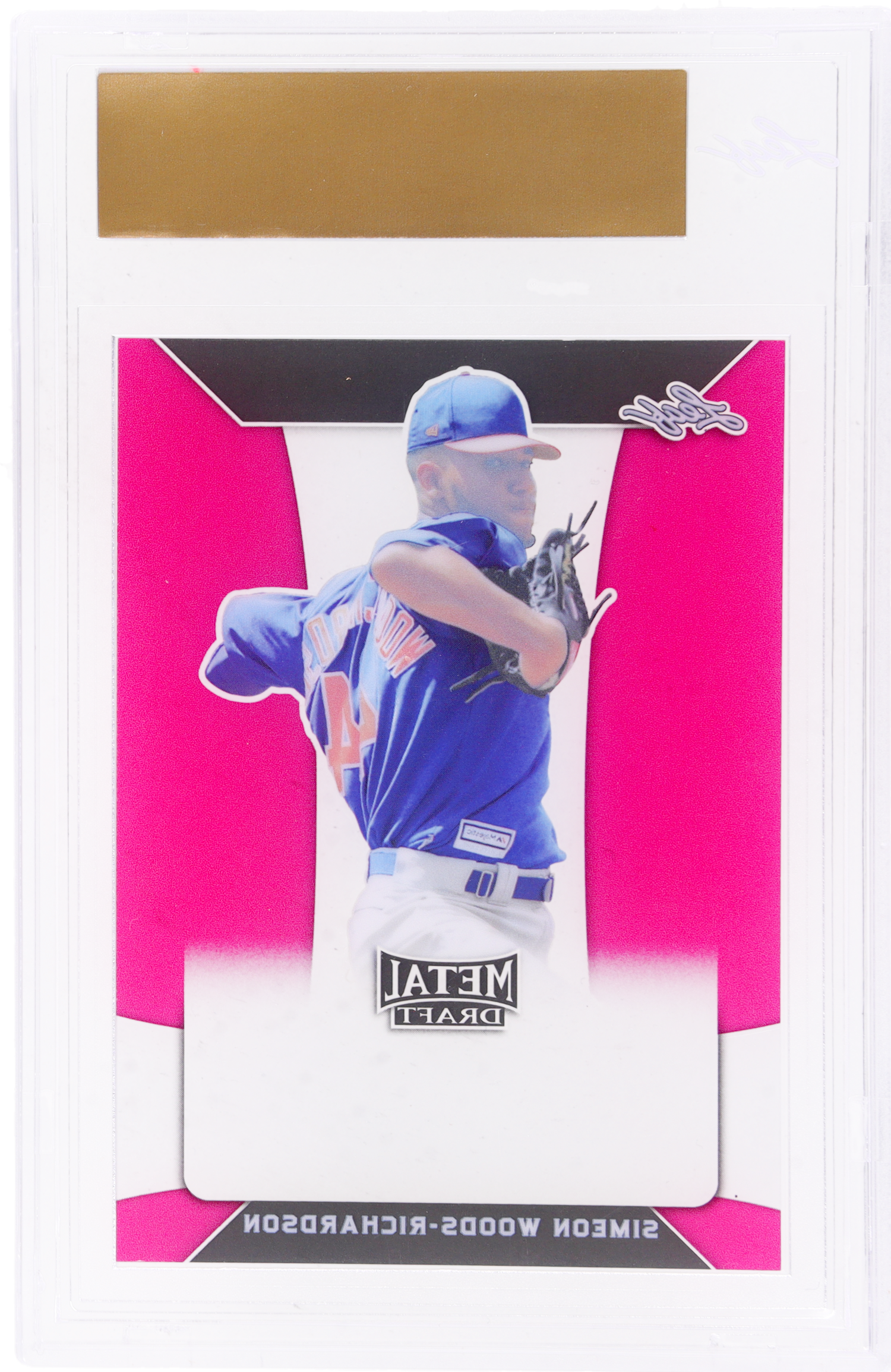 2018 Leaf Metal Draft Pre Production Prismatic Pink Simeon Woods-Richardson /1