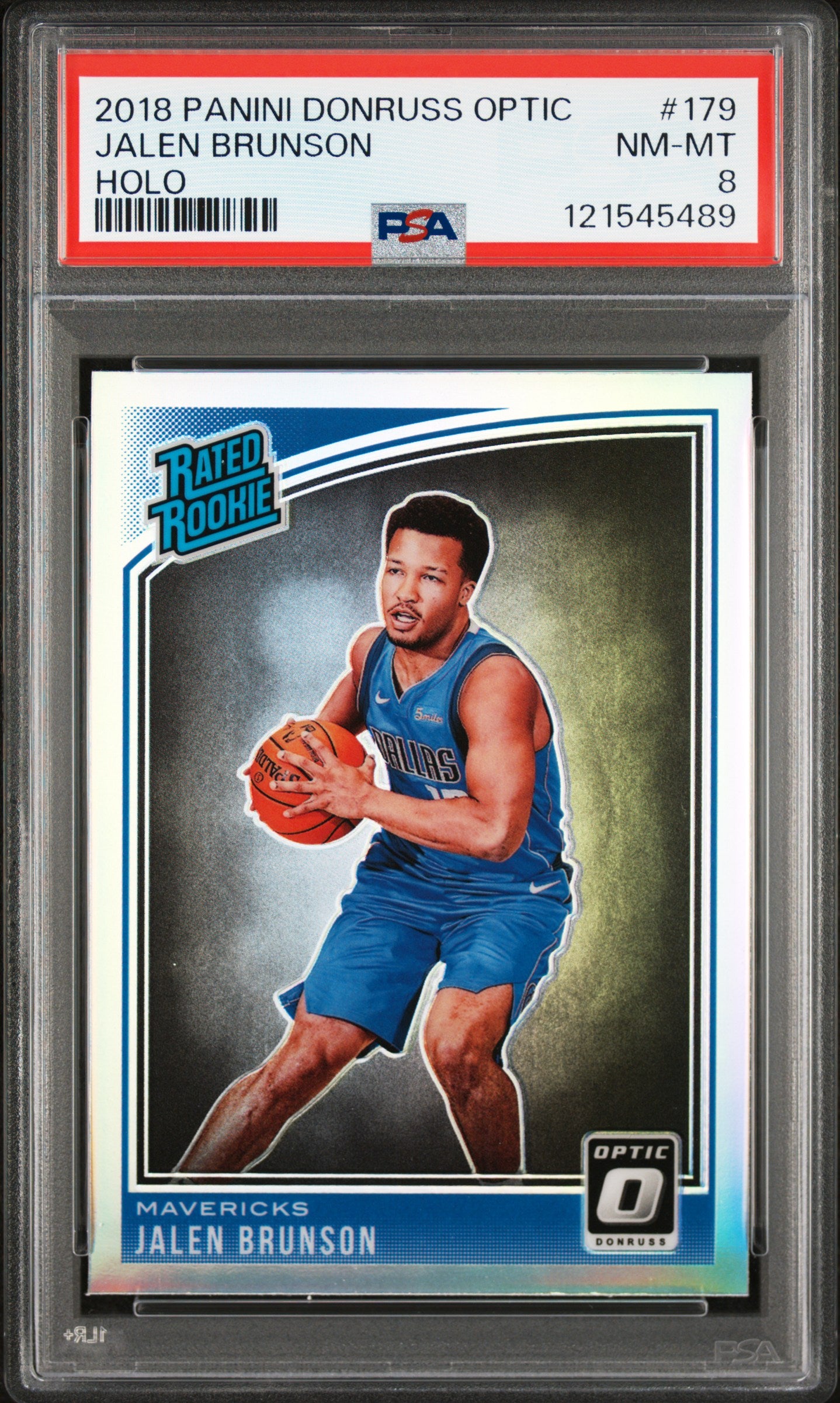 2018 Donruss Optic Holo Jalen Brunson #179 PSA 8