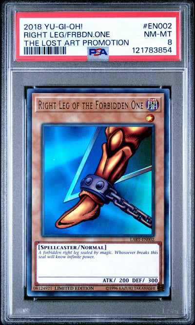 Yu-Gi-Oh! Right Leg of the Forbidden One The Lost Art Promotion EN002 PSA 8