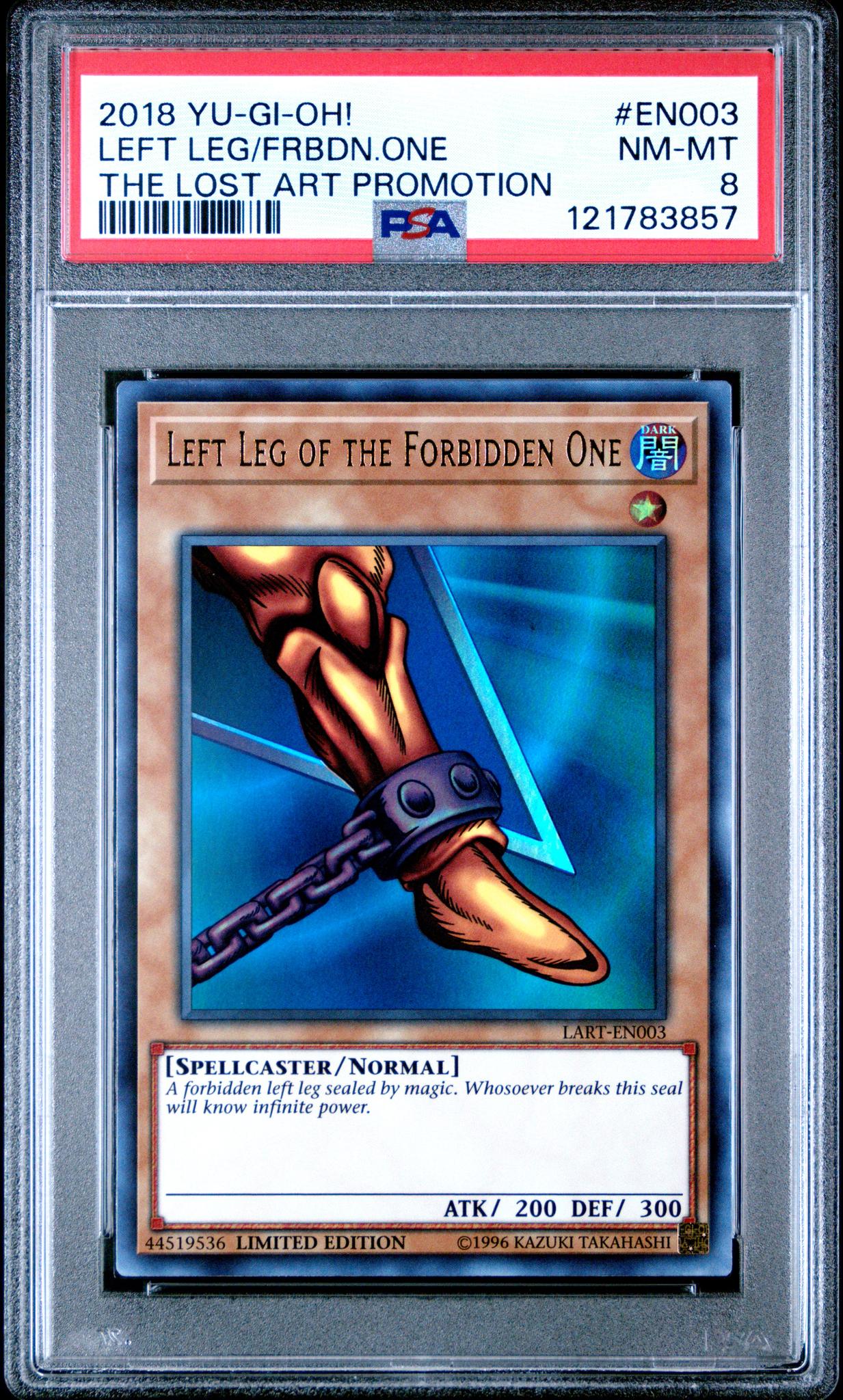 2018 Yu-Gi-Oh Lost Art Promotion Left Leg of Forbidden One #LART-EN003 PSA 8