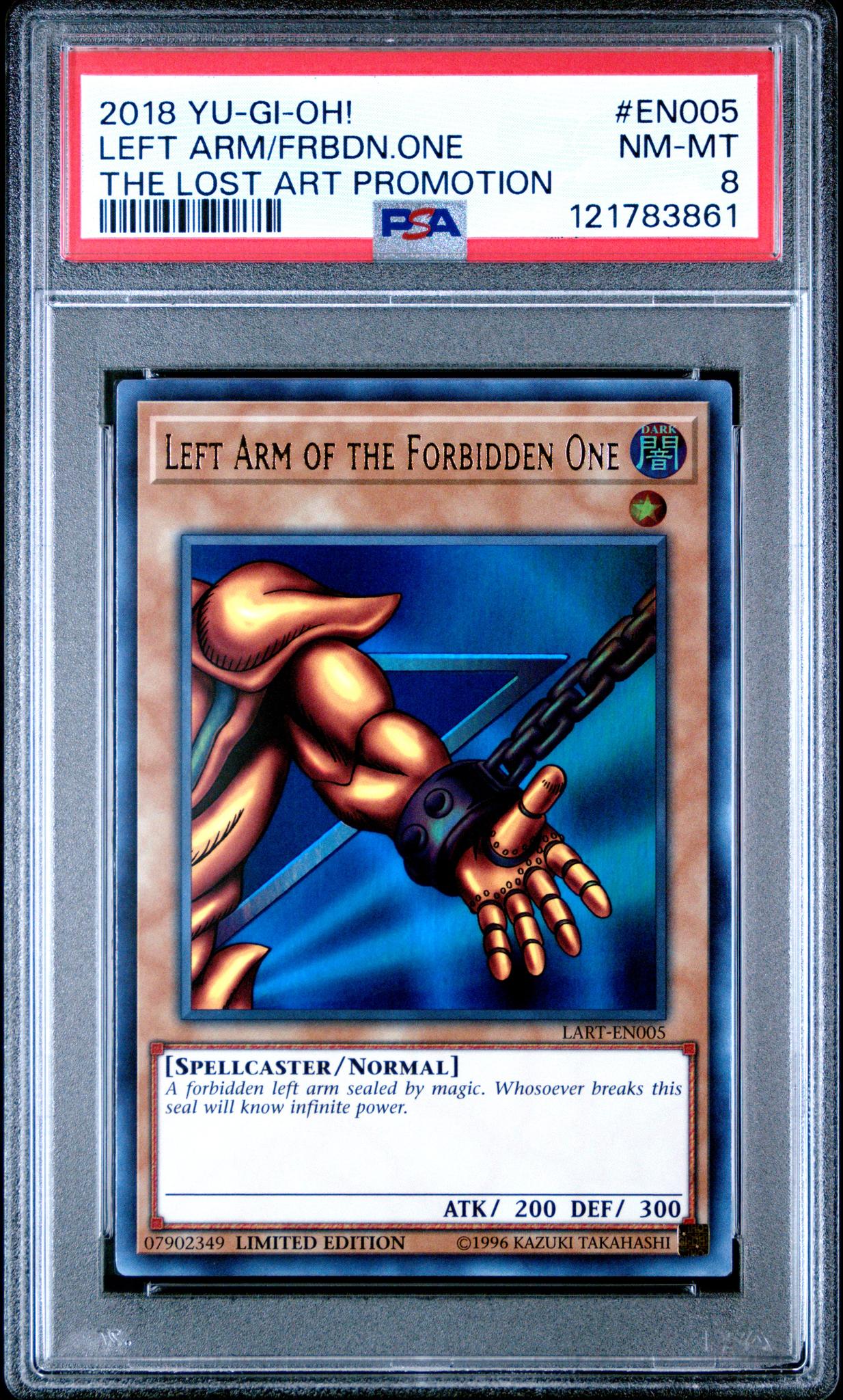 2018 Yu-Gi-Oh Lost Art Promotion Left Arm of the Forbidden One #LART-EN005 PSA 8