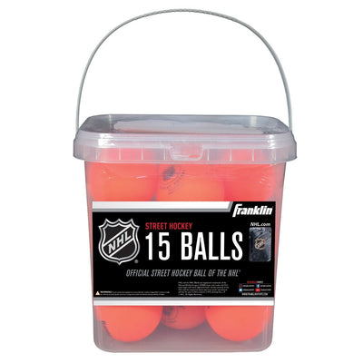 Franklin Sports NHL Street Hockey Balls - Low Bounce PVC - 3 or 15 Pack