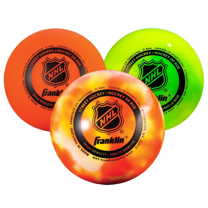 Franklin Sports NHL Street Hockey Ball Combo - 3 Pack