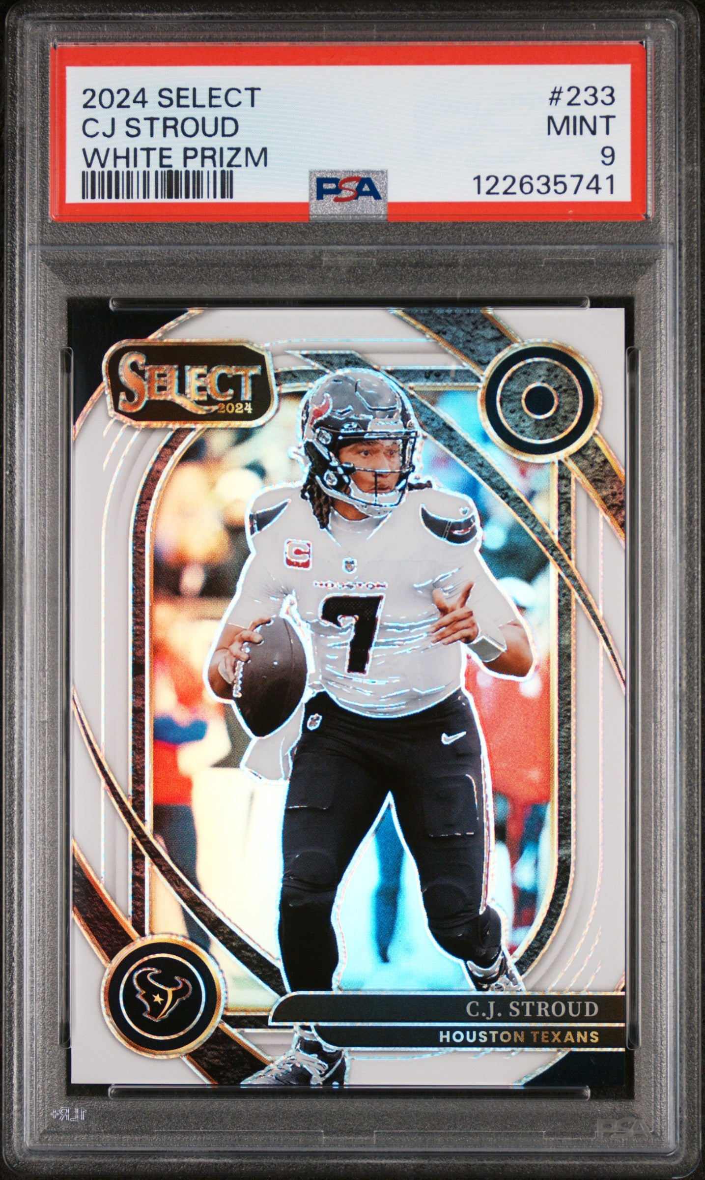 2024 Panini Select White Prizm CJ Stroud #233 Club Level /35 PSA 9