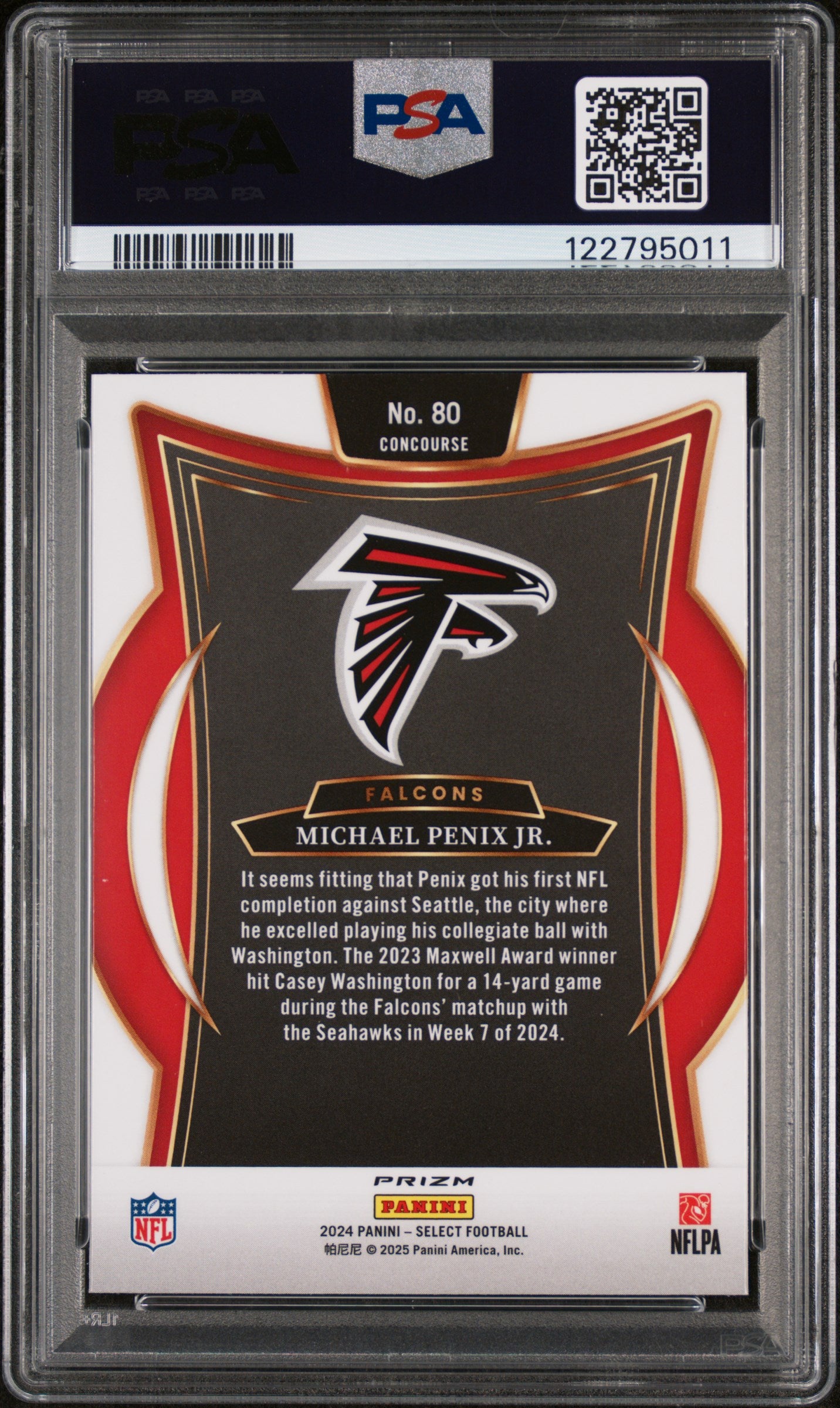 2024 Prizm Silver Michael Penix Jr. #80 PSA 8