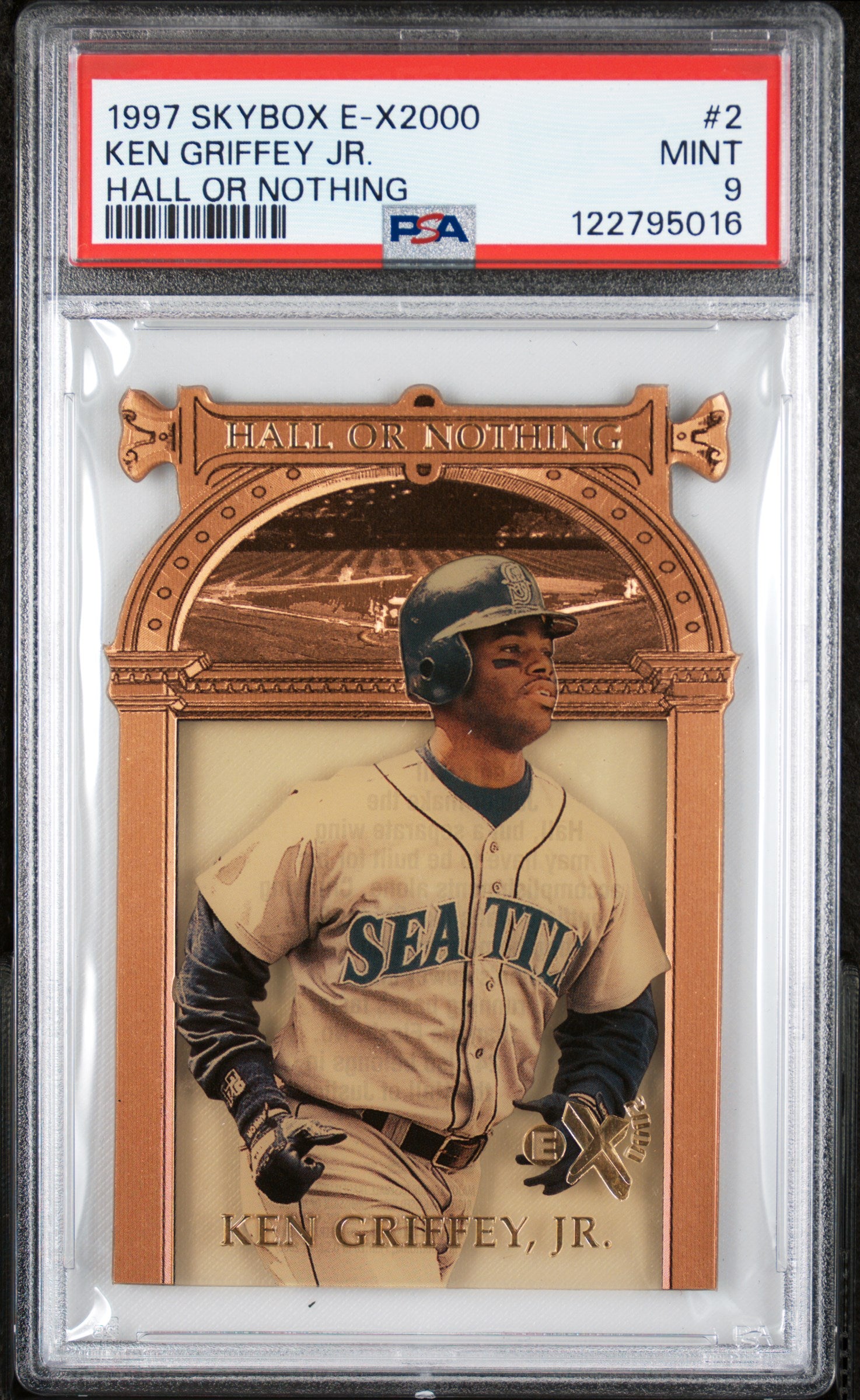 1997 SkyBox E-X2000 Hall or Nothing Ken Griffey Jr #2 PSA 9