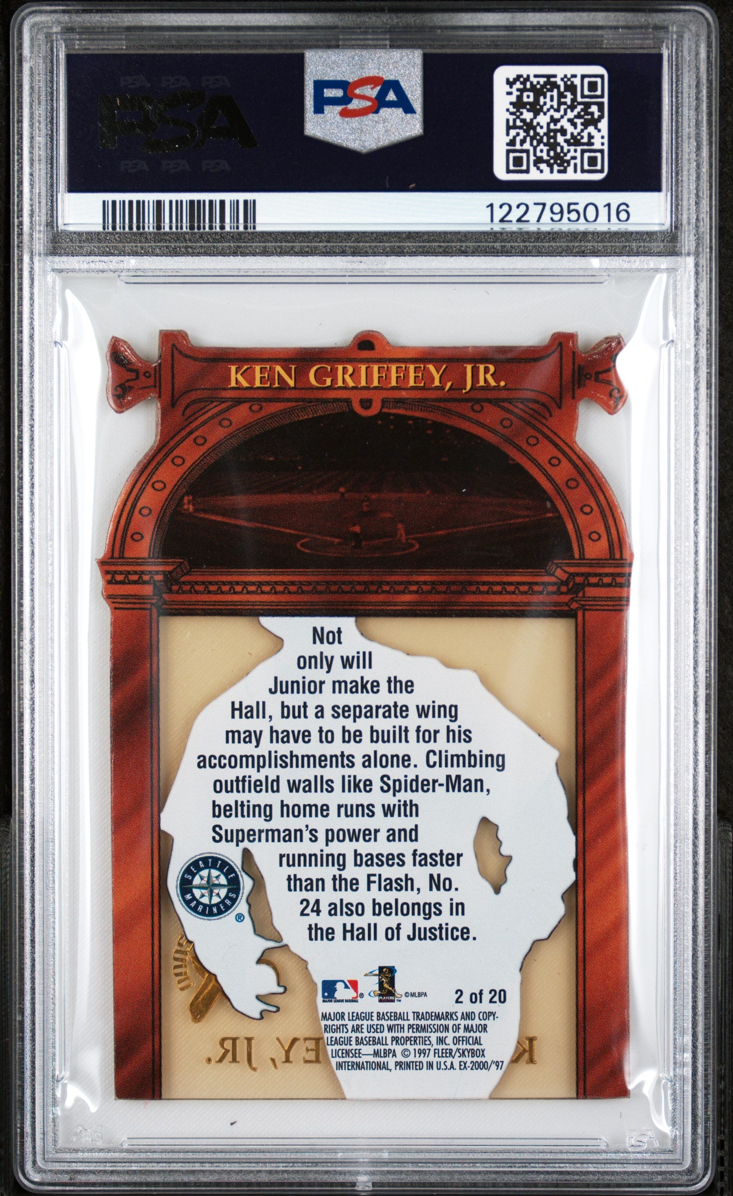 1997 SkyBox E-X2000 Hall or Nothing Ken Griffey Jr #2 PSA 9