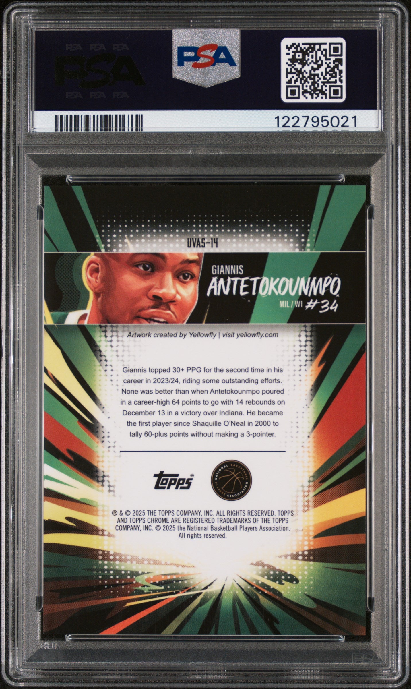 2024 Topps Chrome Ultra Violet All-Stars Giannis Antetokounmpo #UVAS-14 PSA 9
