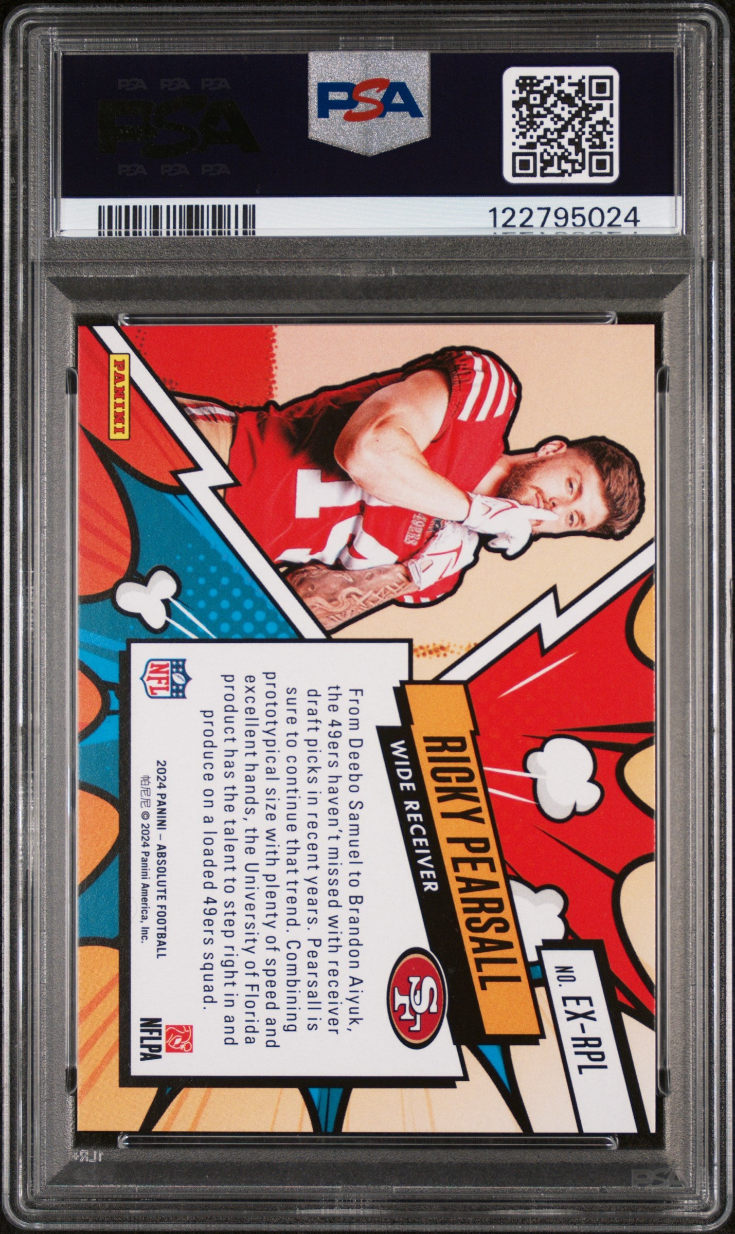 2024 Panini Absolute Explosive Ricky Pearsall #EX-RPL RC PSA 10