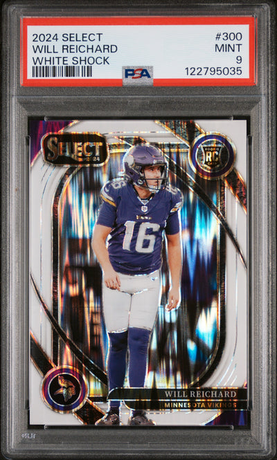 2024 Panini Select White Shock Will Reichard #300 /199 PSA 9
