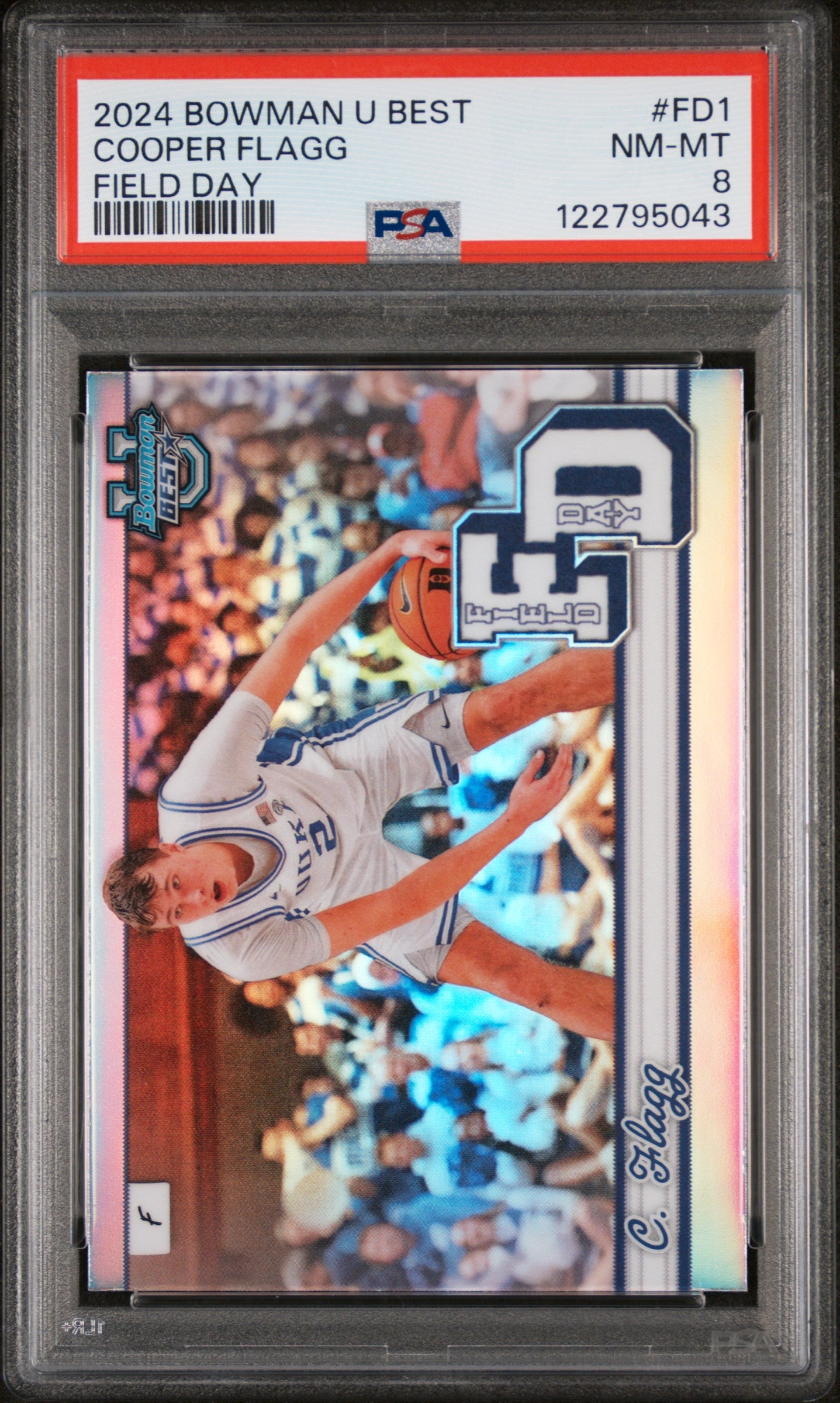 2024 Bowman U Best Field Day Refractor Cooper Flagg #FD-1 PSA 8
